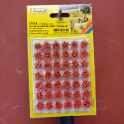 NOCH 07035 Blommande Grästuvor mini/Grass Tufts Mini Set “blooming" 42 stycken/pcs