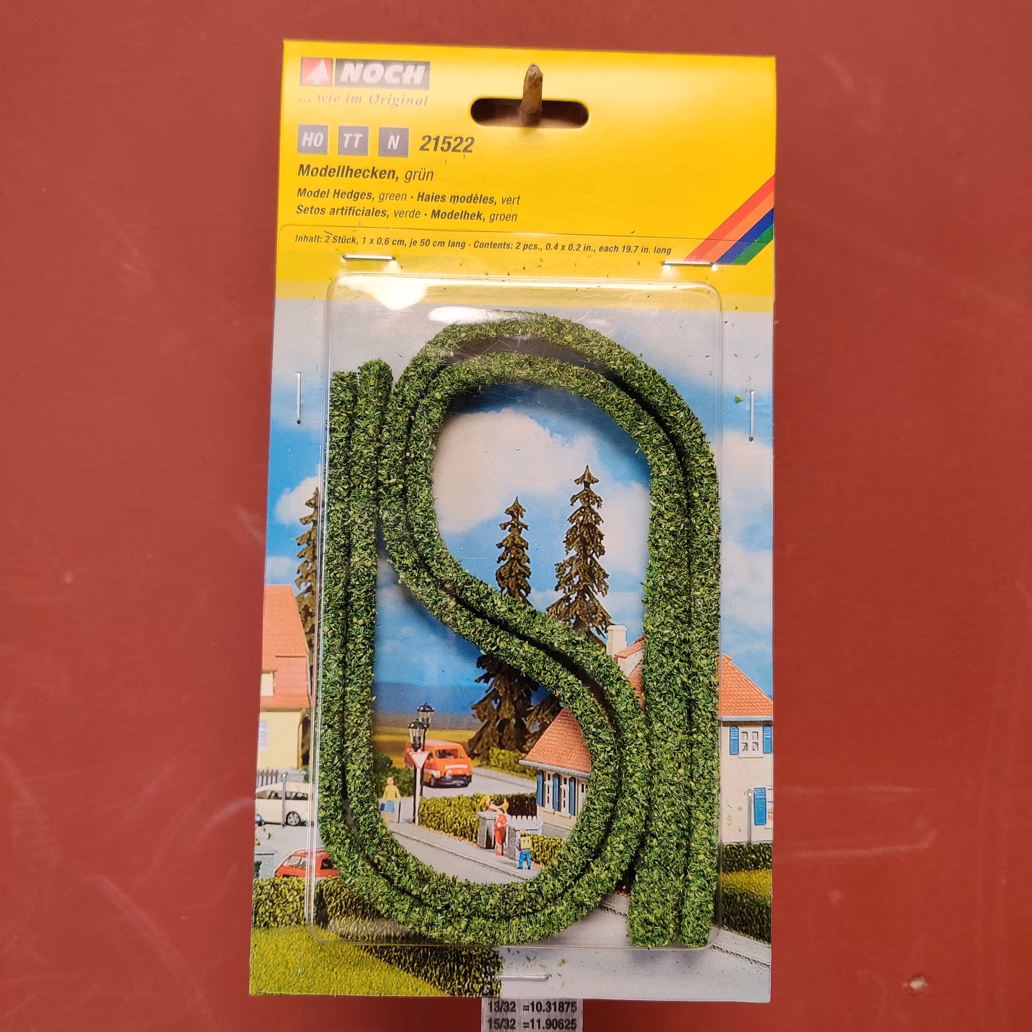 NOCH 21522 Häckar/Model Hedges 2 st/pcs 1 x 0,6 cm, längd/length 50 cm