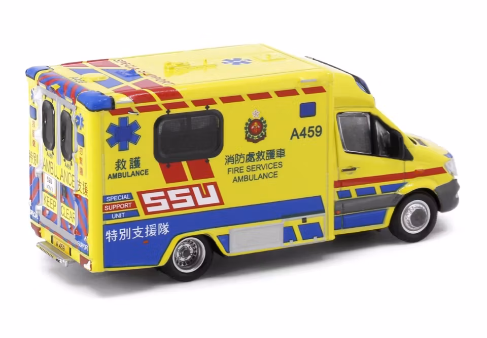 Skala 1/64 Mercedes-Benz Sprinter FL HKFSD Ambulance SSU (A459) fr Tiny Toys