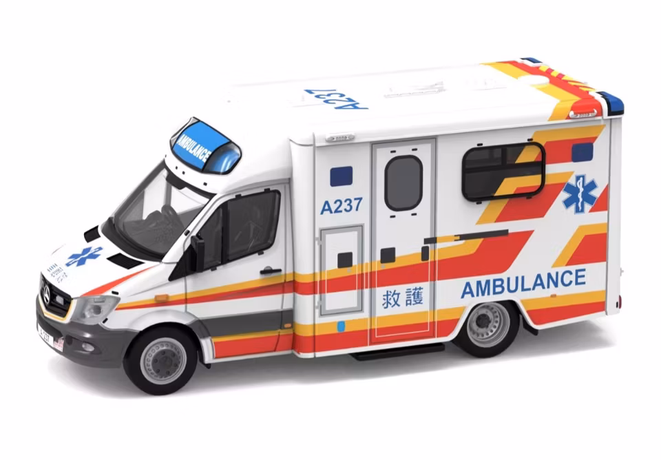 Skala 1/64 Mercedes-Benz Sprinter FL HKFSD Ambulance (A237) fr Tiny Toys