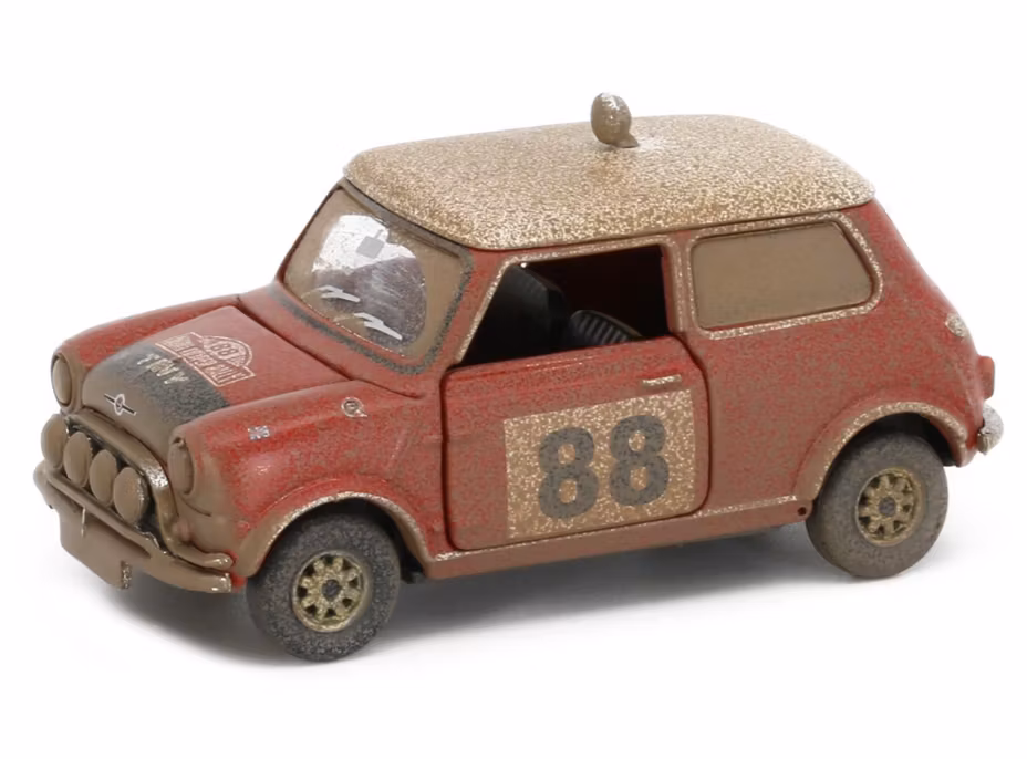 Skala 1/64 (1/50)- Mini Cooper Rally #88 Mud Weathered ATC65330 fr Tiny