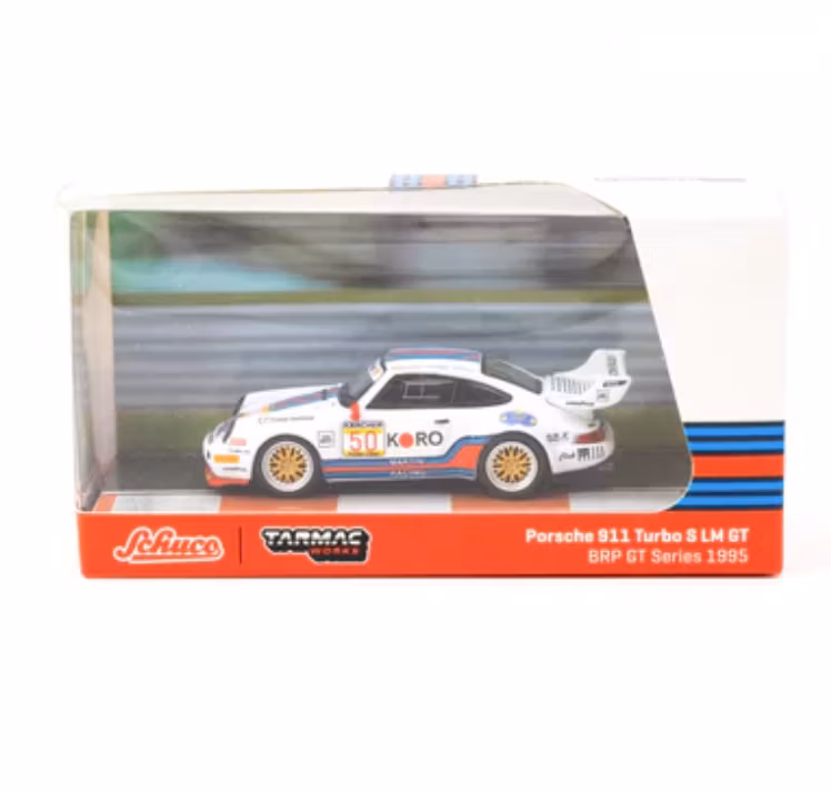 Skala 1/64 Porsche 911 Turbo S LM GT BRP GT Series 1995 #50 - COLLAB64 Tarmac/Schuco