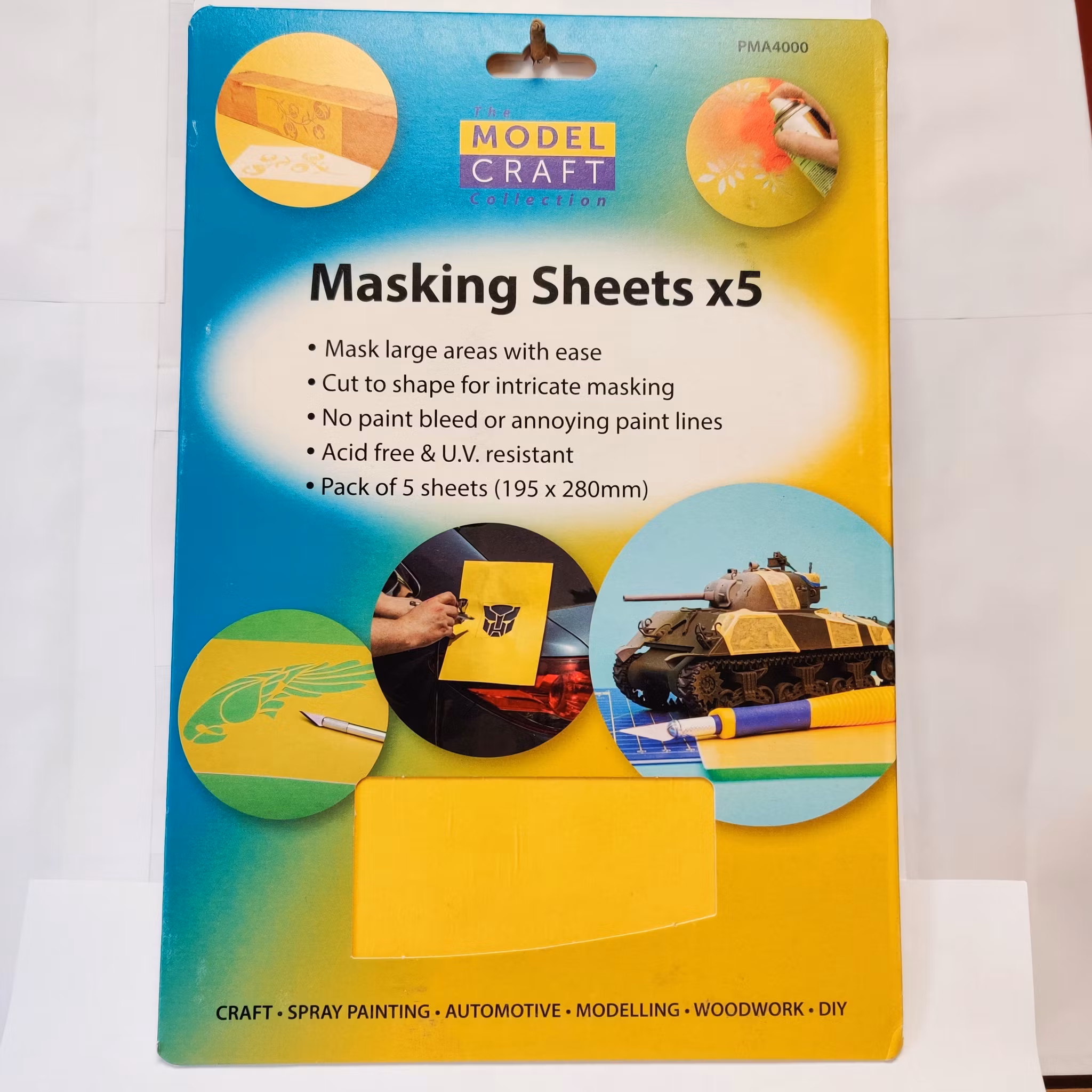 Maskerings-blad tejp /Masking sheet 5 stycken/pcs 195x280mm fr ModelCraft
