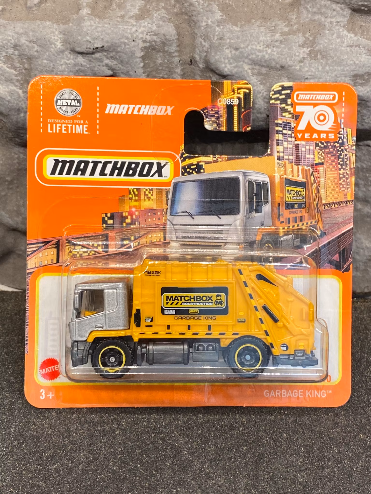 Skala 1/64 Matchbox - GARBAGE KING - SOPBIL, orange/silver