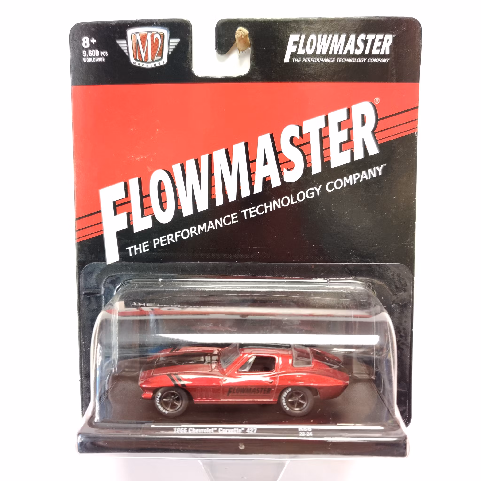 Skala 1/64 Chevrolet Corvette 427 66 "FlowMaster - The Perf. Tech. Company"' fr M2