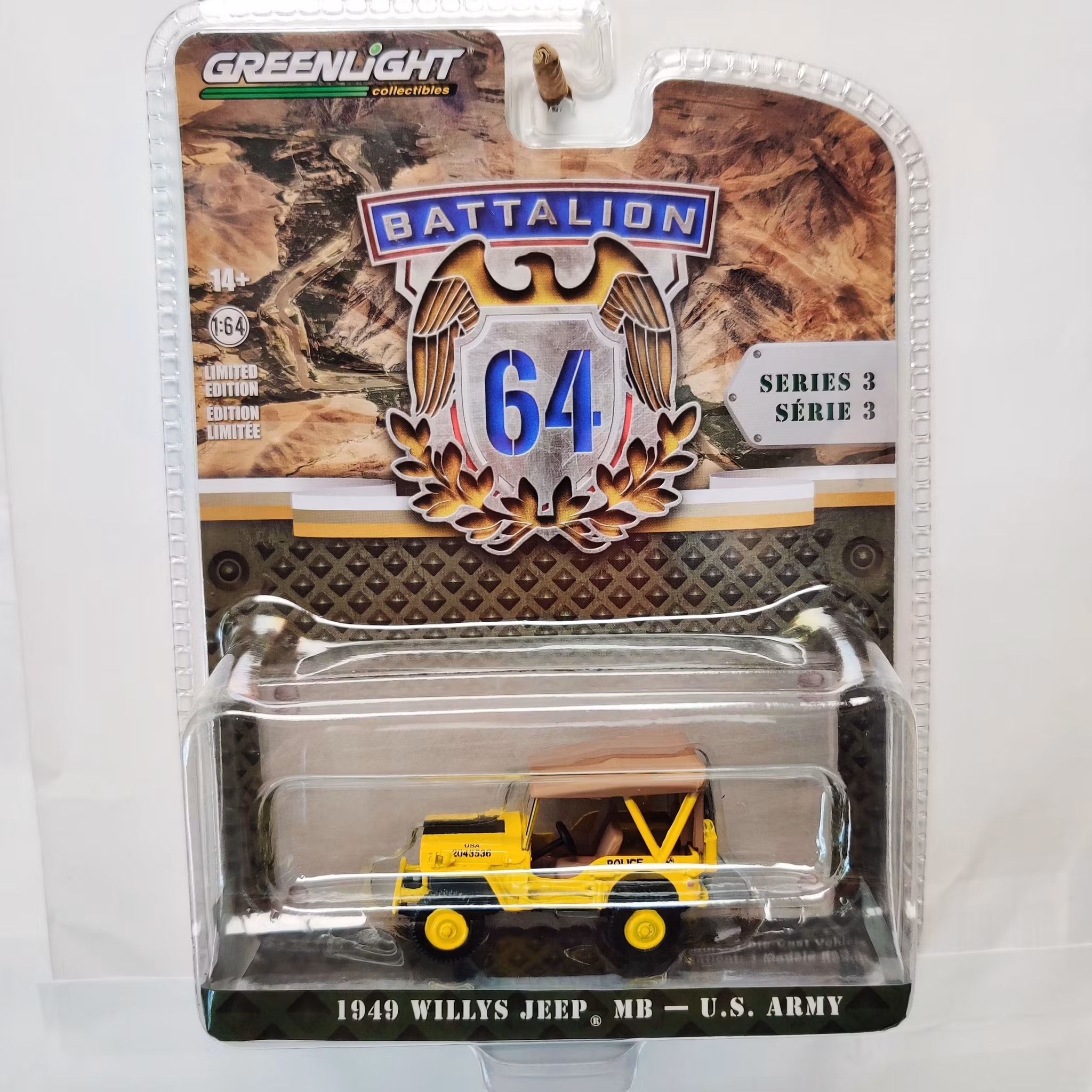 Skala 1/64 Jeep MB - U.S. ARMY 1949 "Battalion 64" ser.3 från Greenlight