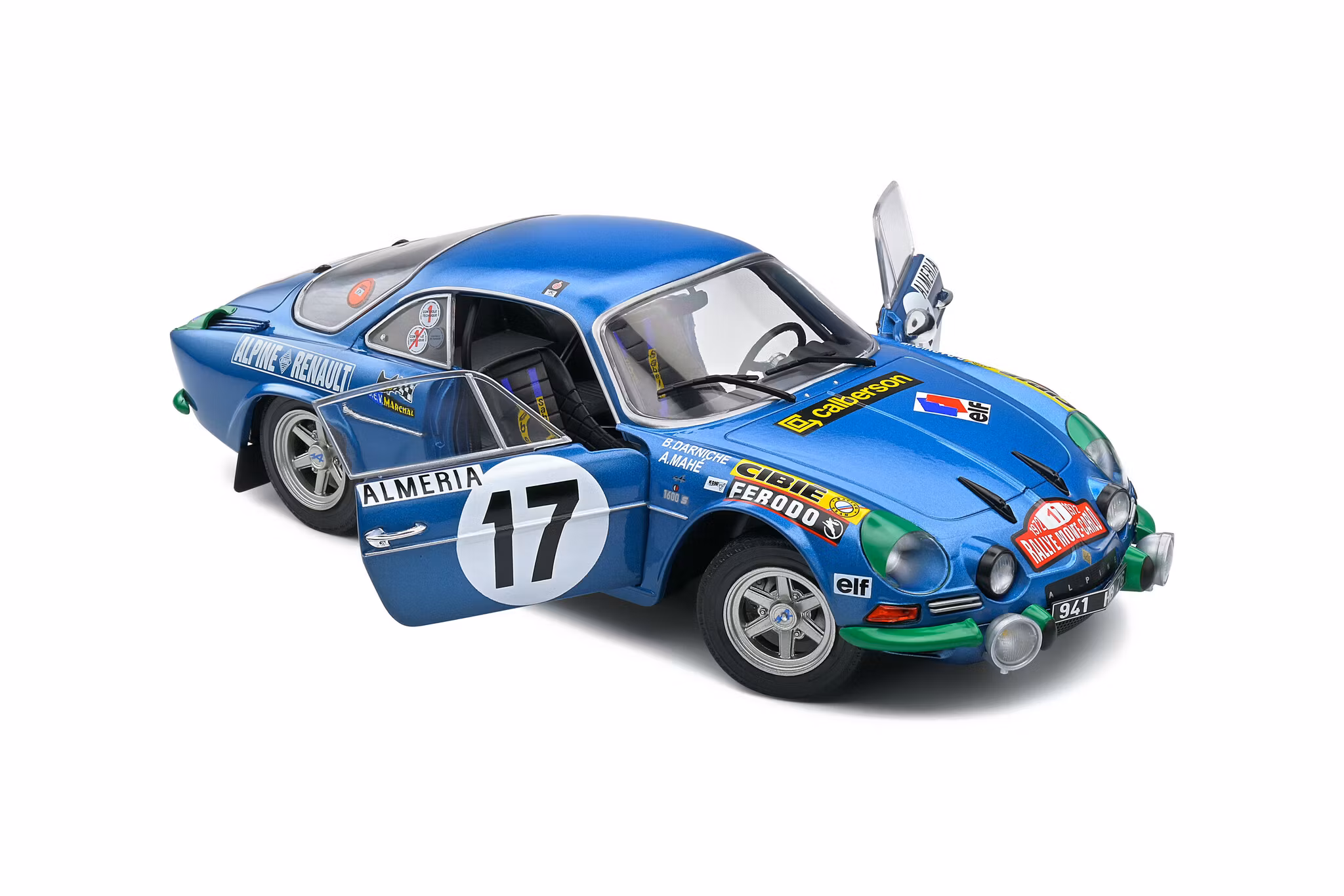 Skala 1/18 Alpine A110 1600S #17 Rallye De Montecarlo 1972 fr Solido Competition