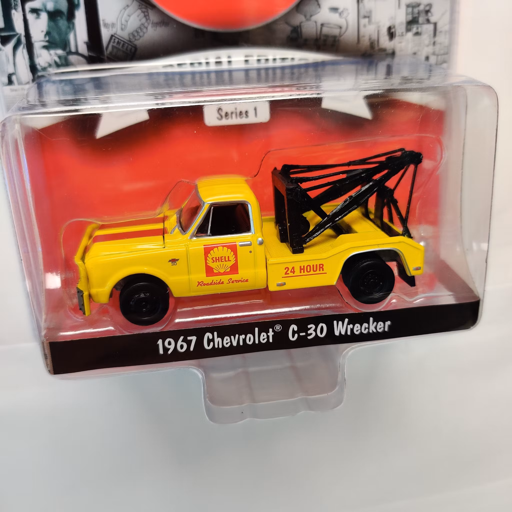 Skala 1/64 Chevrolet C-30 Wrecker 67' "Shell" Ser.1 fr Greenlight