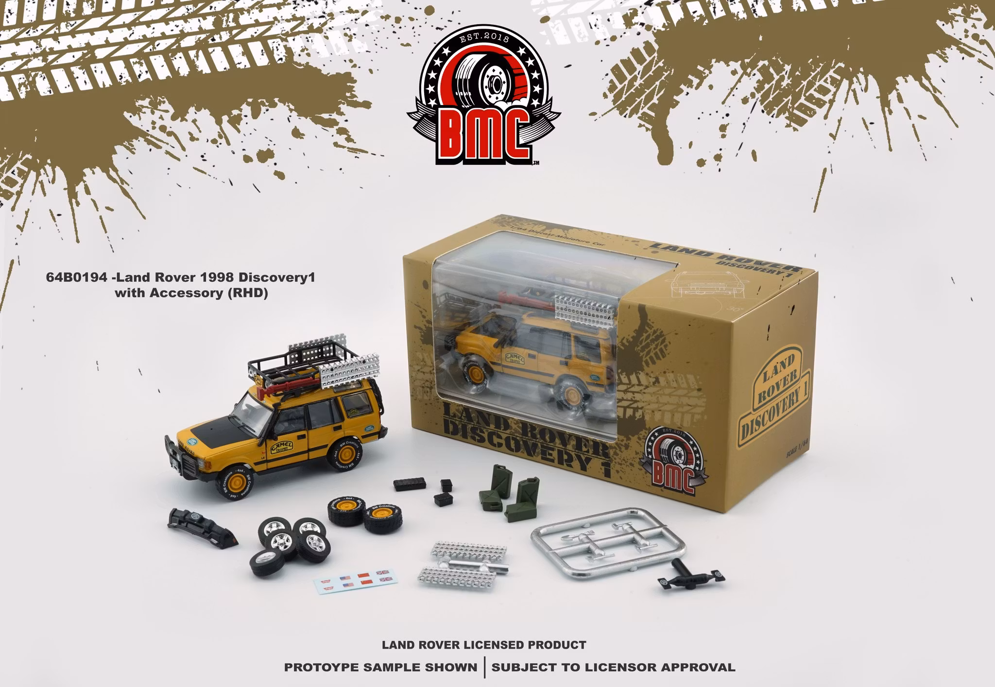 Skala 1/64 Land Rover Discovery 1 CAM RHD w Accessories fr BM Creations