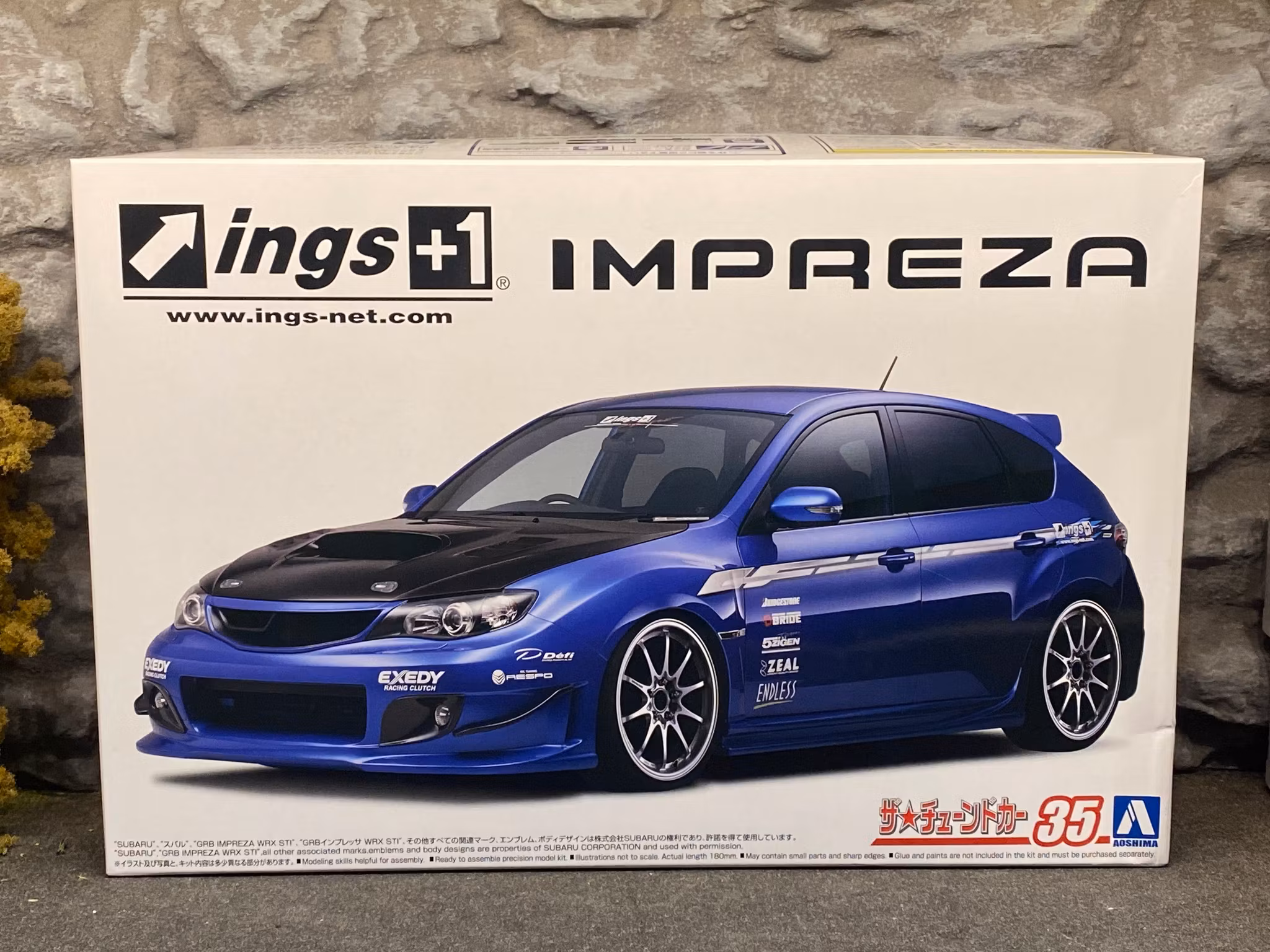 Skala 1/24 Subaru Impreza WEX STI 4-door "Ings version" plastic modelkit fr Aoshima