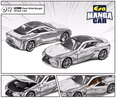Skala 1/64 Lexus LC500 (Goes Semi-Gulf Manga) 04 fr ERA CAR