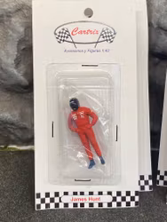 Skala 1/43, 0-scale figure, James Hunt in red overalls fr Cartrix