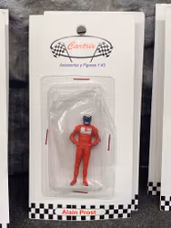 Skala 1/43, 0-scale figure, Alain Prost in red overalls fr Cartrix