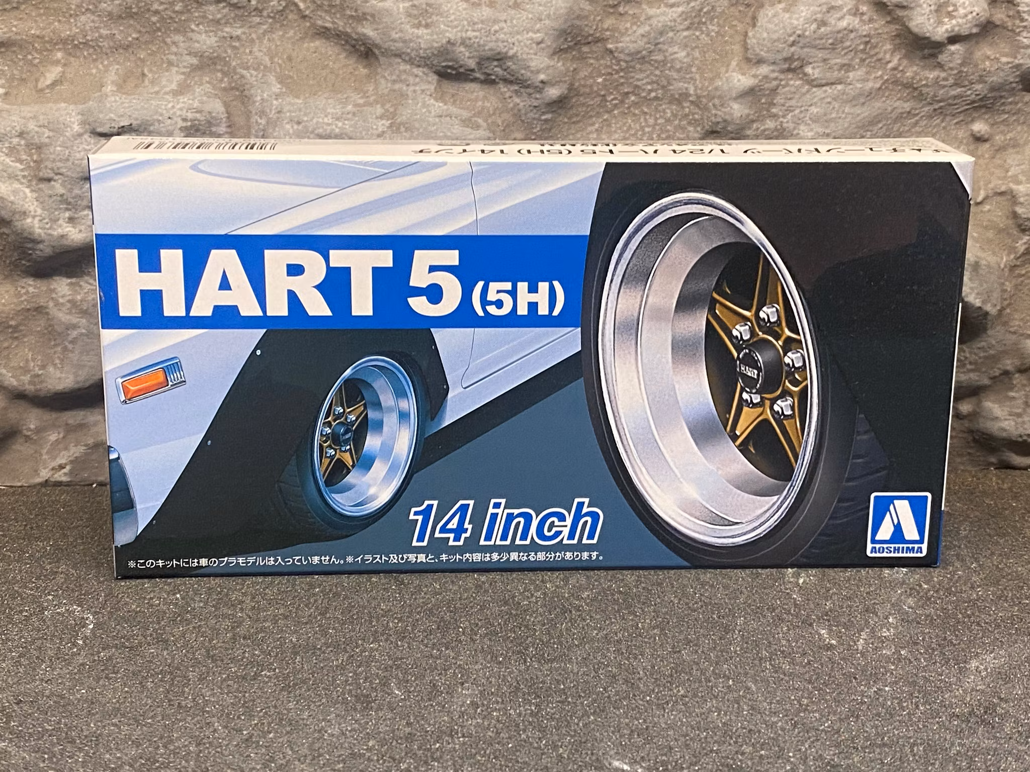 Skala 1/24 Tyres & Rims for plastic models: HART 5 (5H) 14-inch fr AOSHIMA