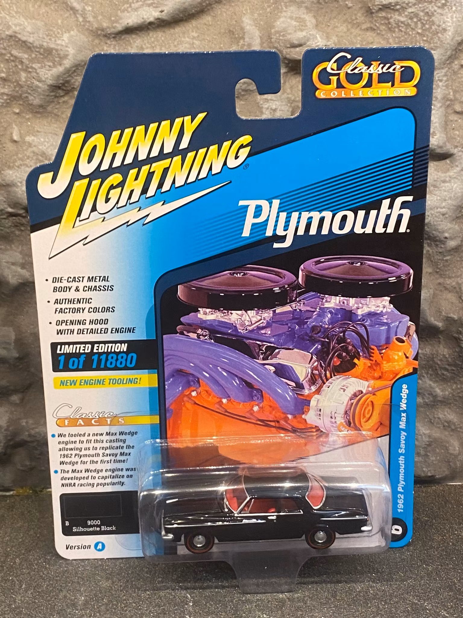 Skala 1/64 - Plymouth Savoy Max Wedge 1962' Rel.2, Light Regata Blue fr Johnny Lightning