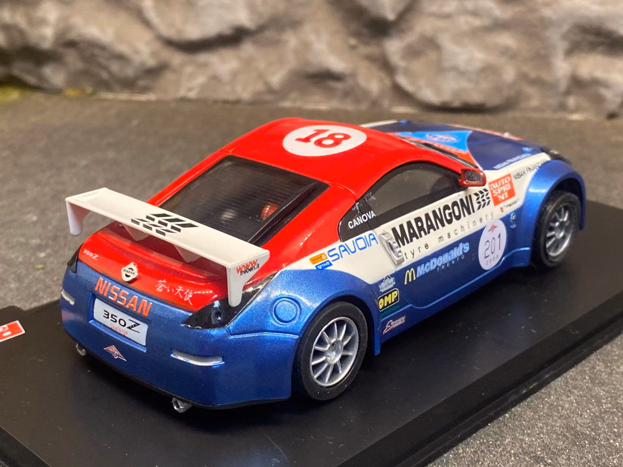 Skala 1/32 Analog slotcar fr POWER SLOT: Nissan 350Z, Challange Italia-Luca Canova