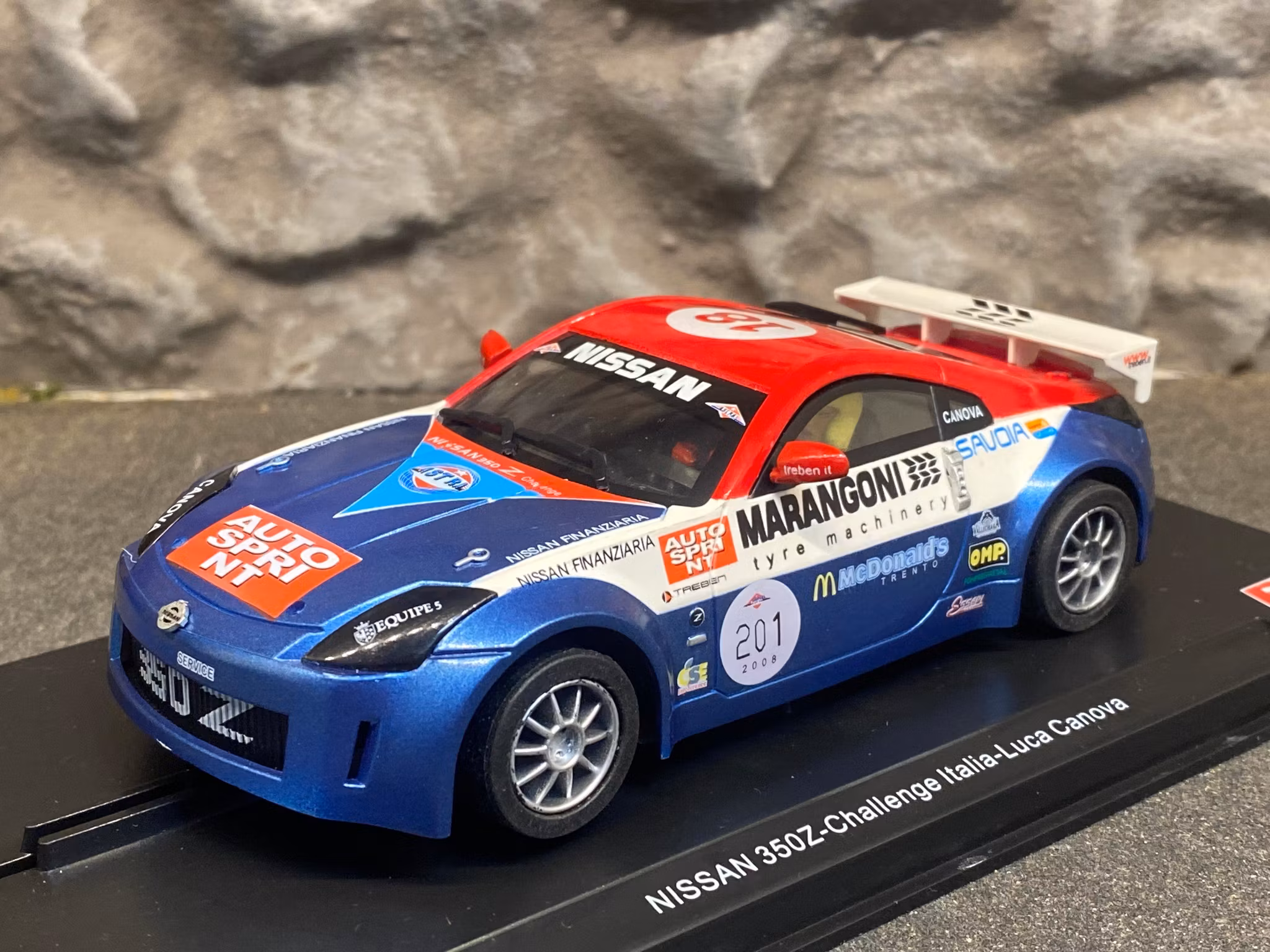 Skala 1/32 Analog slotcar fr POWER SLOT: Nissan 350Z, Challange Italia-Luca Canova