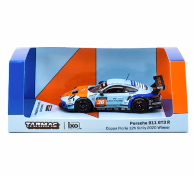 Skala 1/64 Porsche 911 GT3 R COPPA FLORIO 12H Sicily 2020 #36 - Winner fr TARMAC