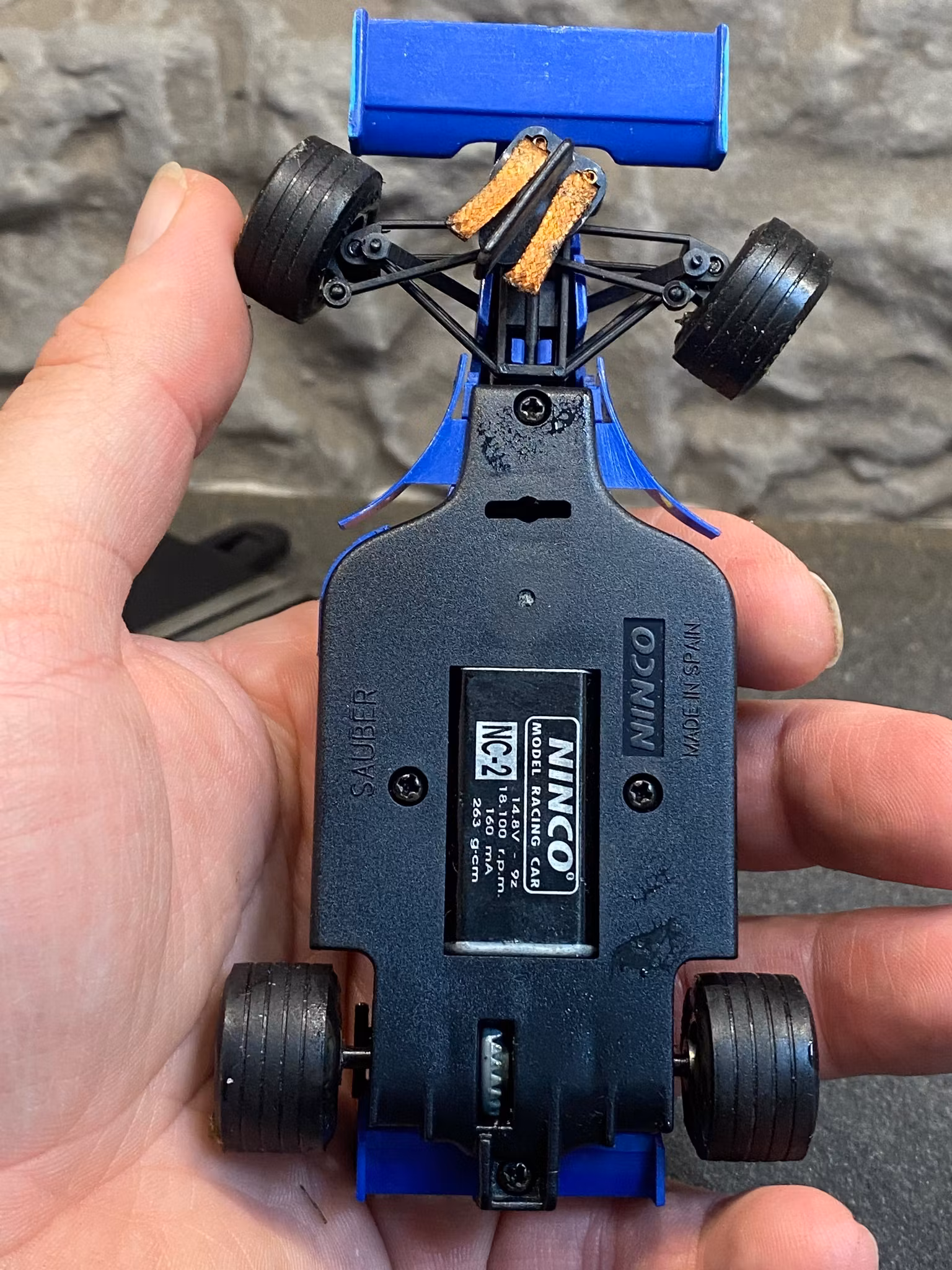 Skala 1/32 Begagnad/Used an. slotcar: SAUBER 98' w steering (NC-2 Engine) fr Ninco