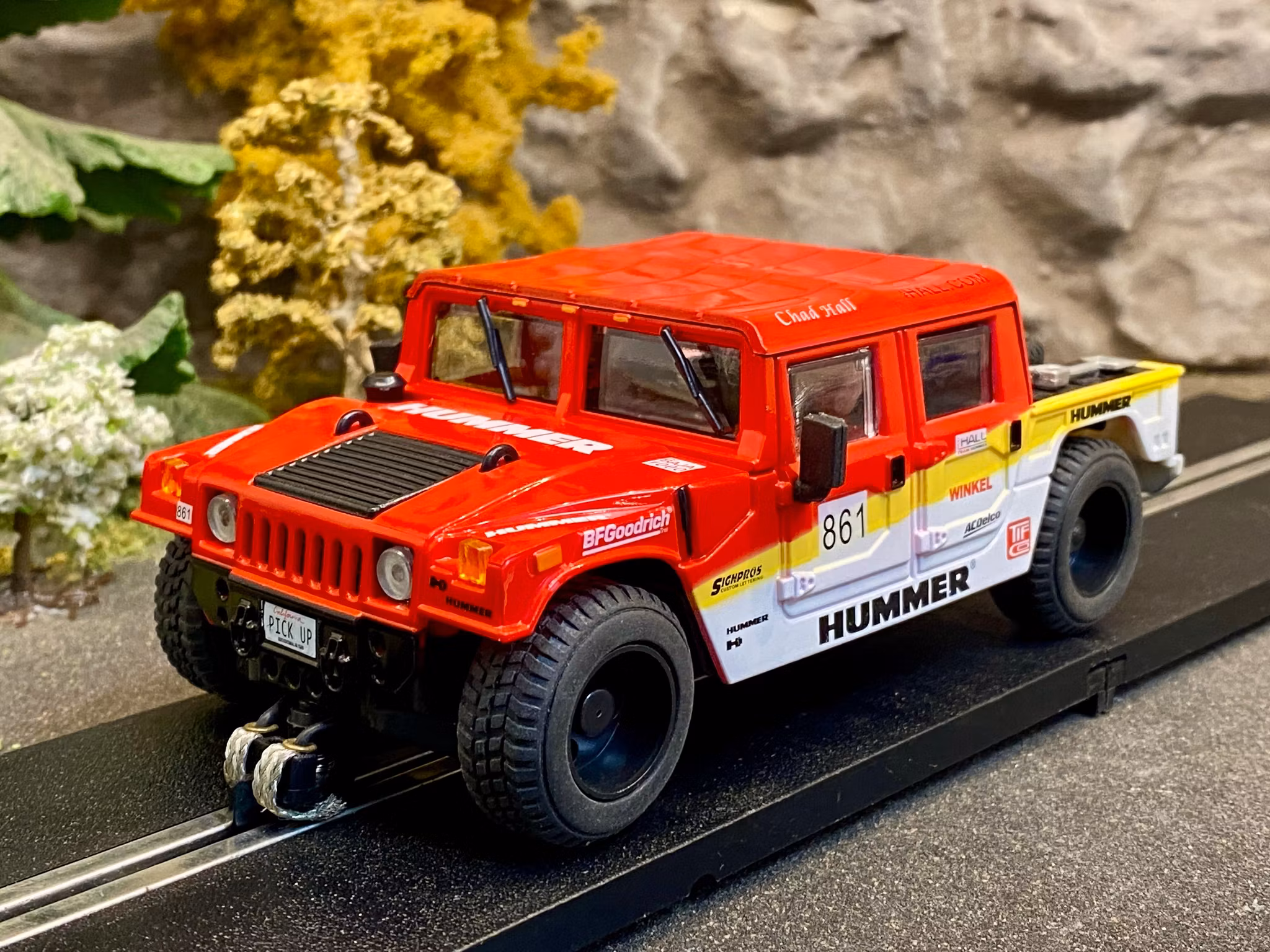 Skala 1/32 Analogue Slotcar - Hummer H1 Pickup  Baja California 03' fr PowerSlot