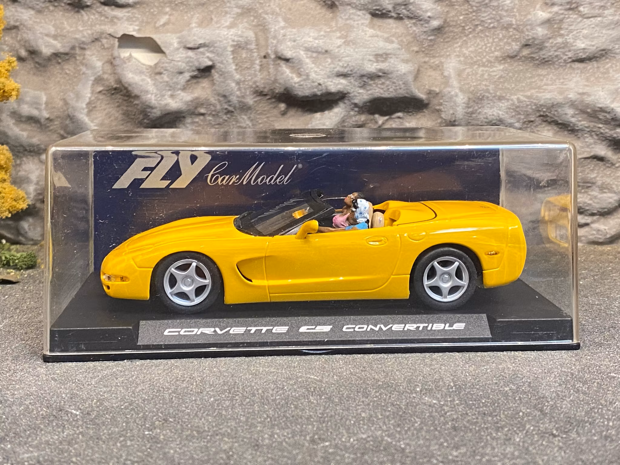 Skala 1/32 Analog FLY slotcar/ Bil t Bilbana: Chevrolet Corvette C5 Z06, Yellow Convertible