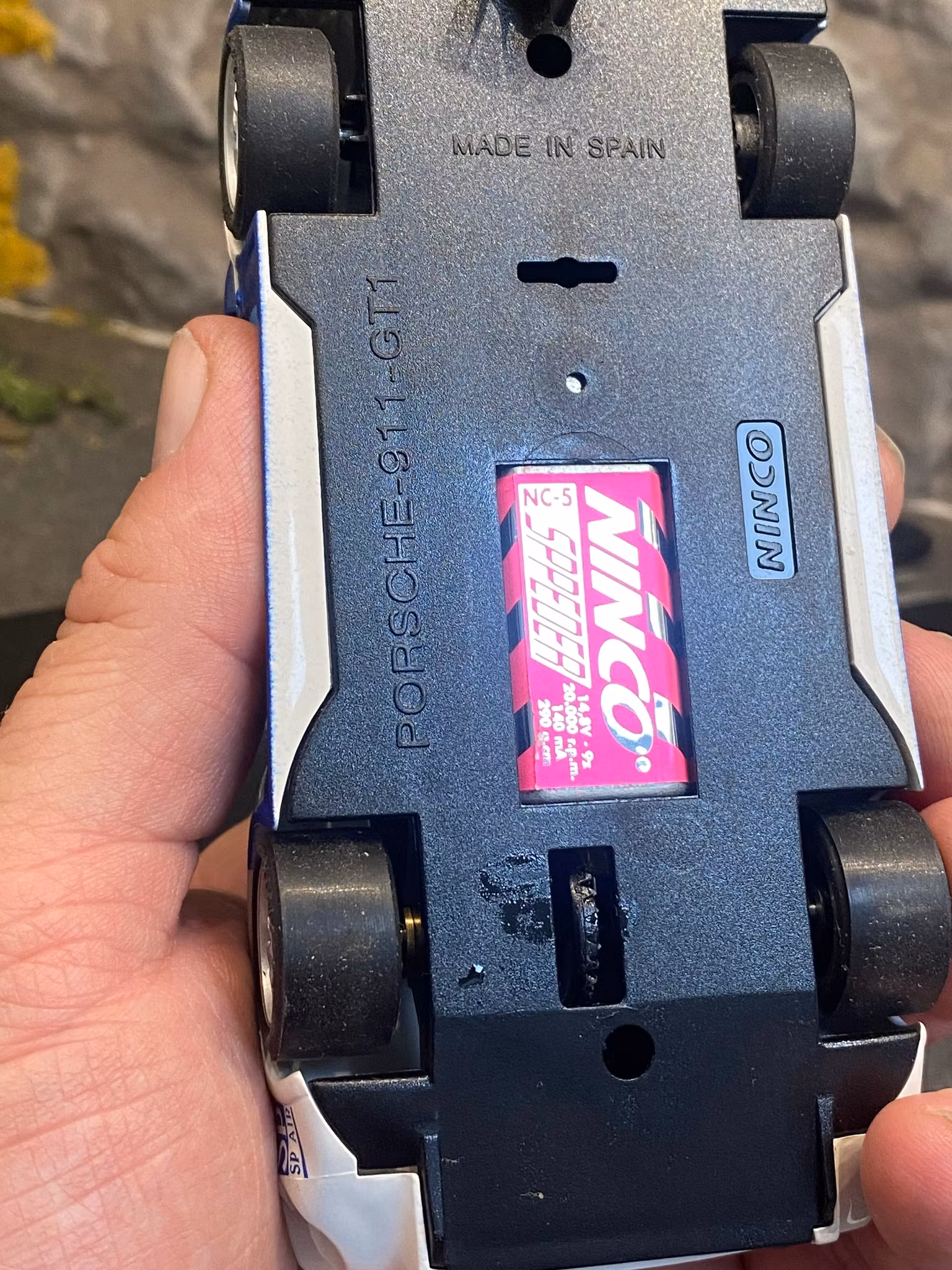 Skala 1/32 Begagnad/Used analogue slotcar: Porsche 911 GT1 (NC-5 Engine) fr Ninco