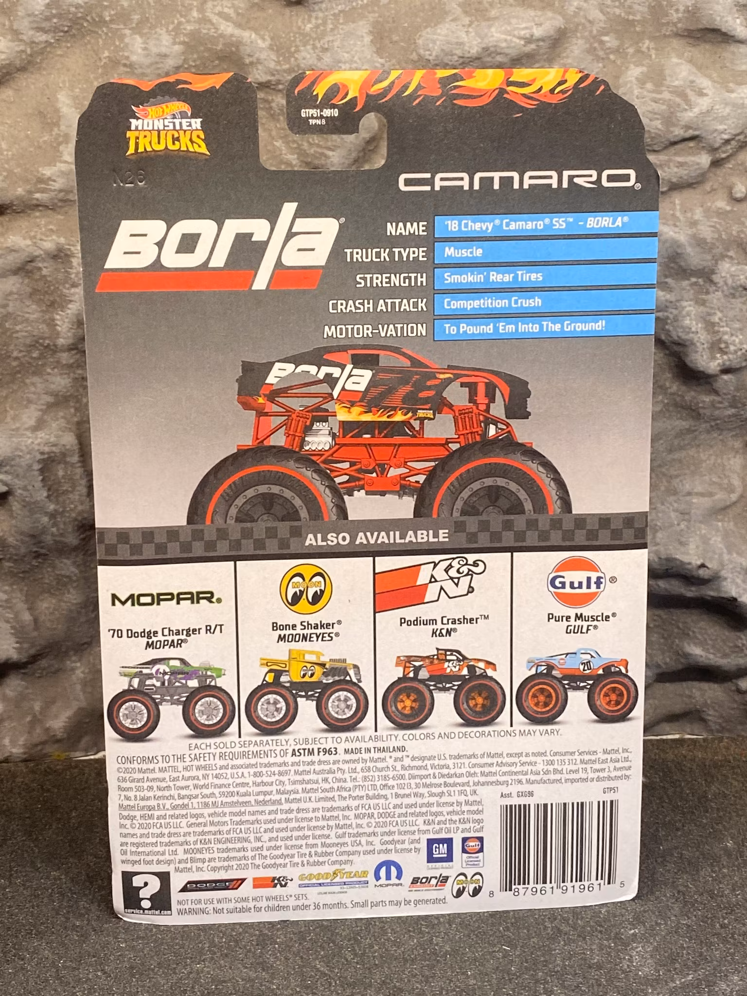 Skala 1/64 Monster Truck: Camaro "BORLA" fr Hot Wheels