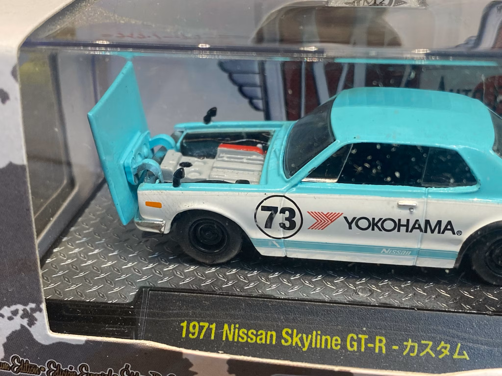 Skala 1/64 Nissan Skyline GT-R 1971' Turquoise/white fr M2 Machines