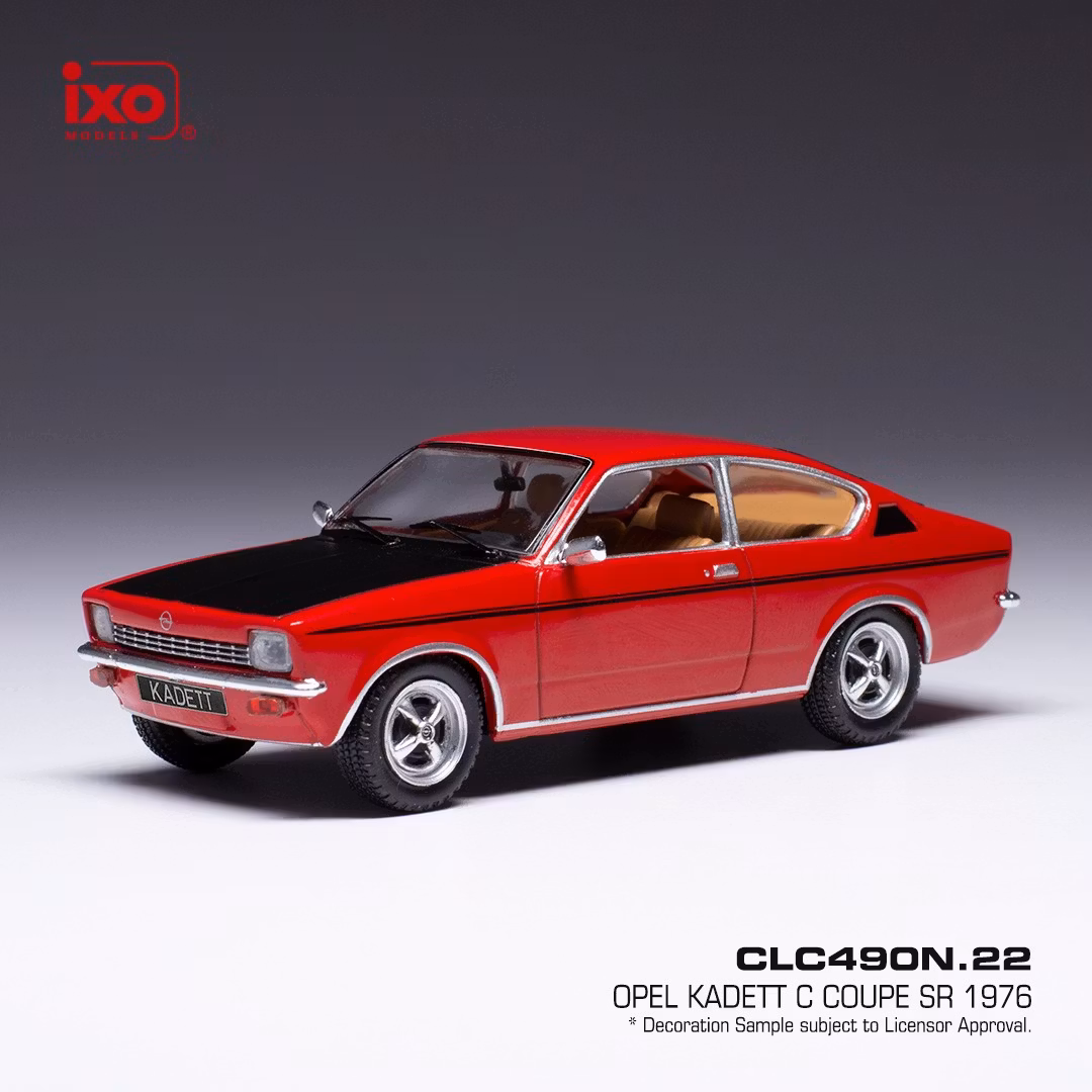 Skala 1/43 OPEL KADETT C Coupe SR 1976, red fr IXO Models