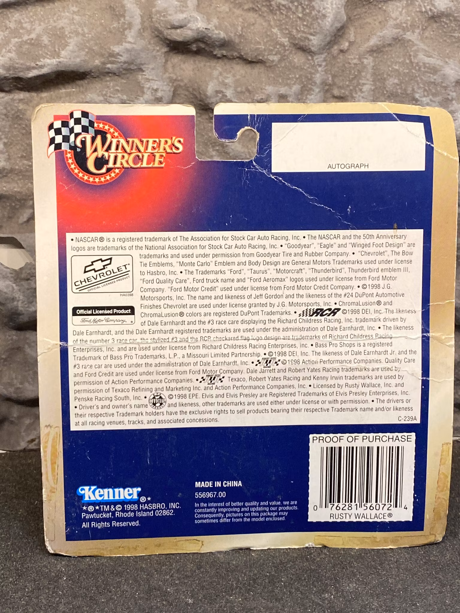 Skala 1/43, Rusty Wallace, 1998, Ford Taurus fr Kenner