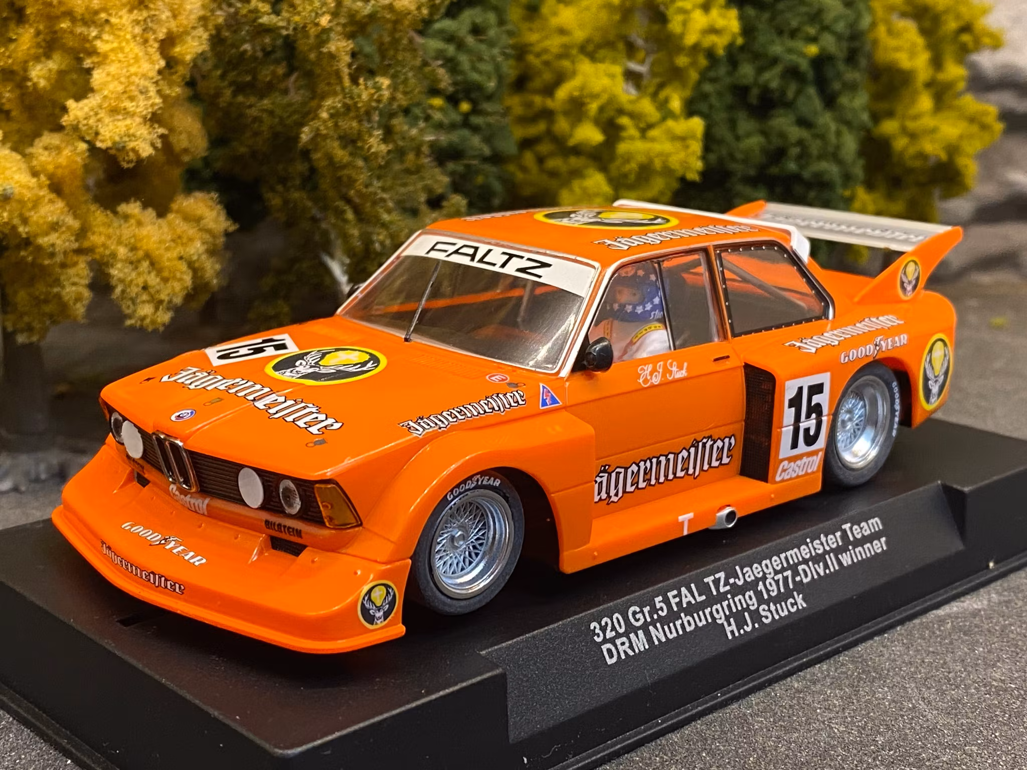 Scale 1/32 An. Slotcar: BMW 320 Gr 5 FALTZ- Jägermeister 77 #15 fr Sideways Racer