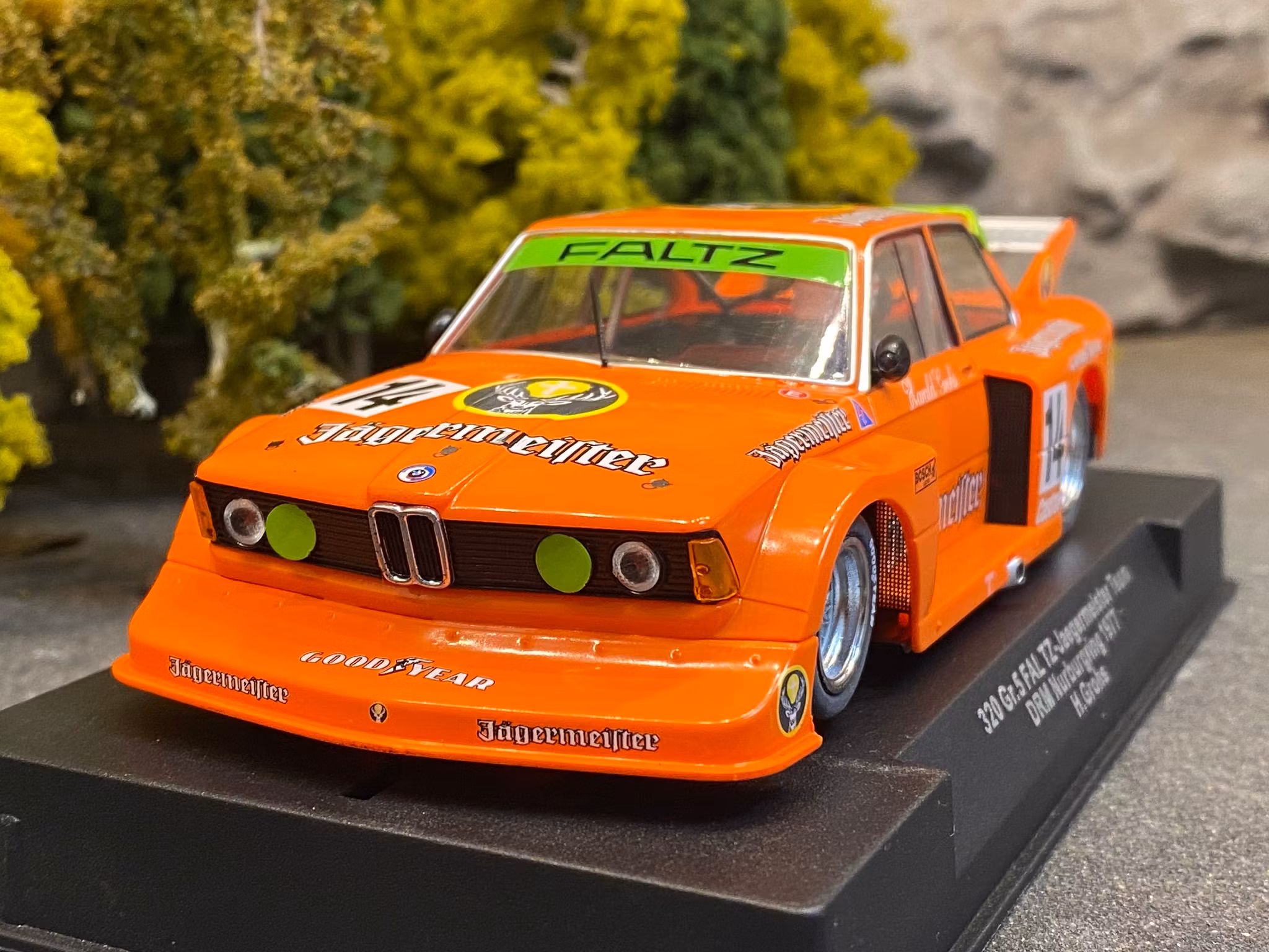 Scale 1/32 An. Slotcar: BMW 320 Gr 5 FALTZ- Jägermeister 77 #14 fr Sideways Racer