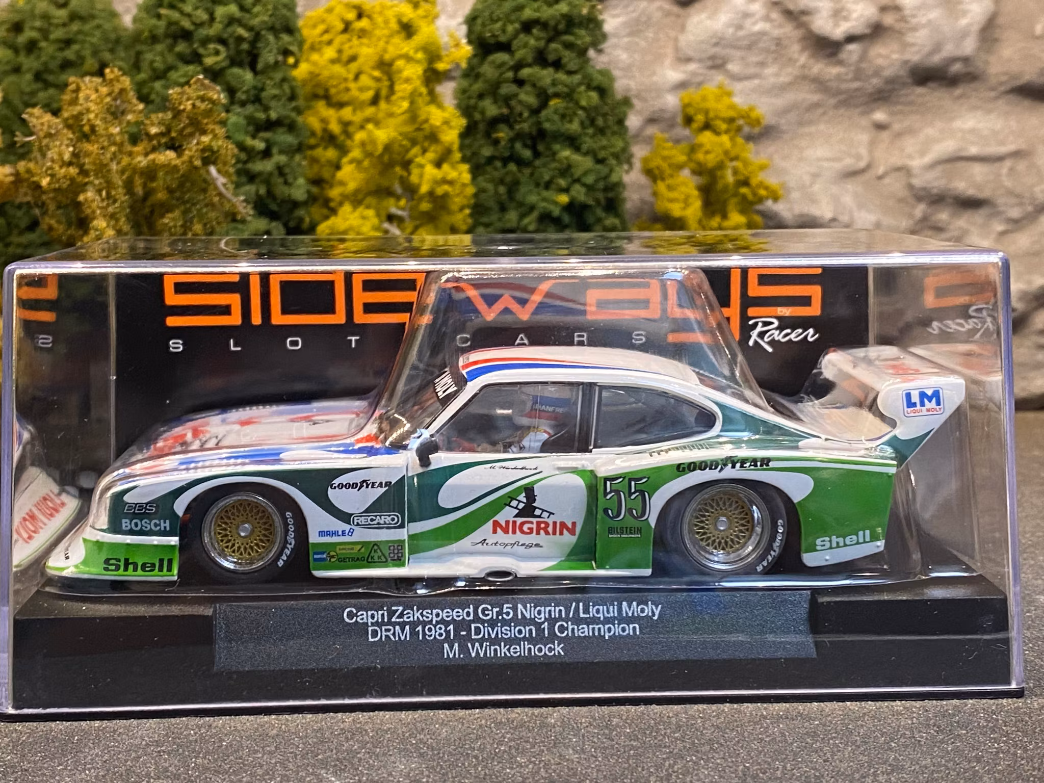 Scale 1/32 An. Slotcar: Ford Capri Zakspeed - Gr 5 Nigrin #55 fr Sideways Racer