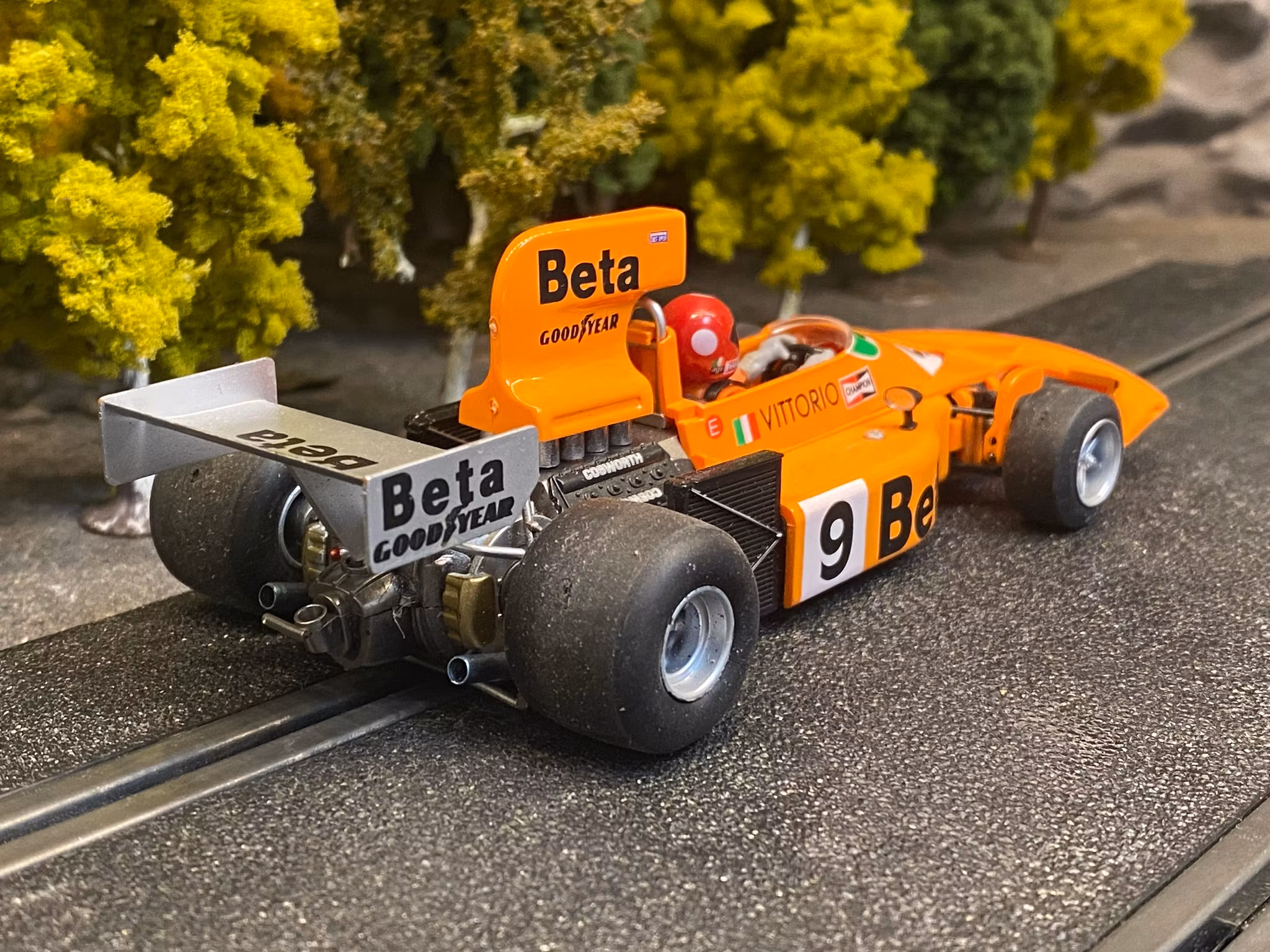 Scale 1/32 Begagnad/Used Analogue slotcar: March 761 without box fr FLY