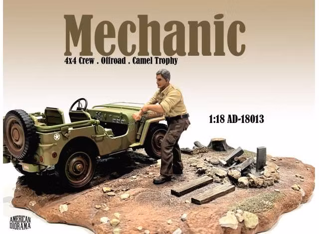 Skala 1/18, AD-18013 Mekaniker 4x4 Camel Trophy, fr American Diorama