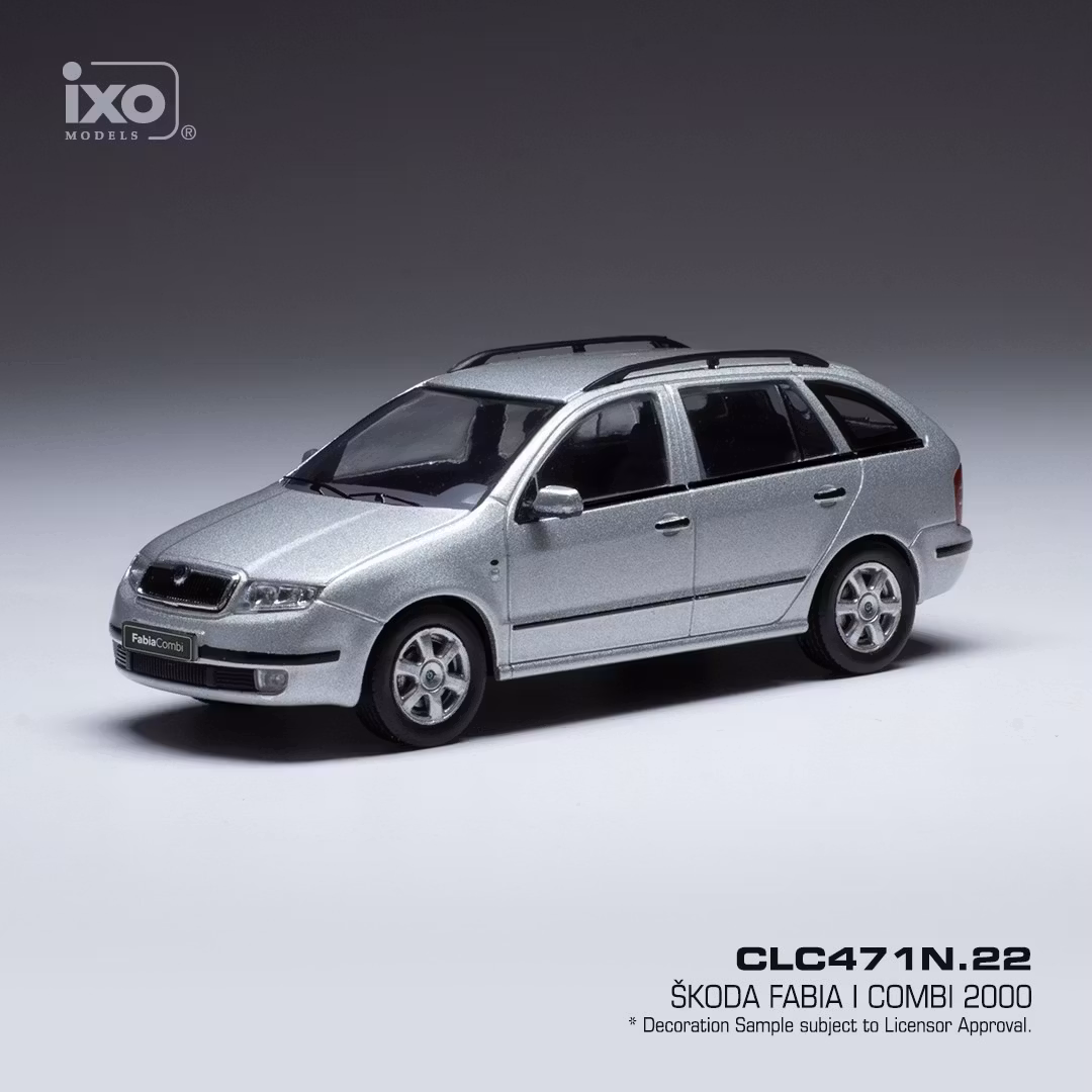 Skala 1/43 ŠKODA FABIA Combi 2000', Silver fr IXO Models