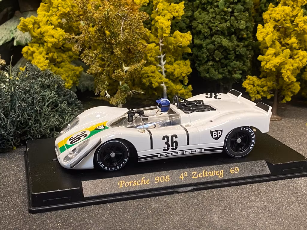 Scale 1/32 Analogue FLY slotcar: Porsche 908 4th Zeltweg 1969' #36