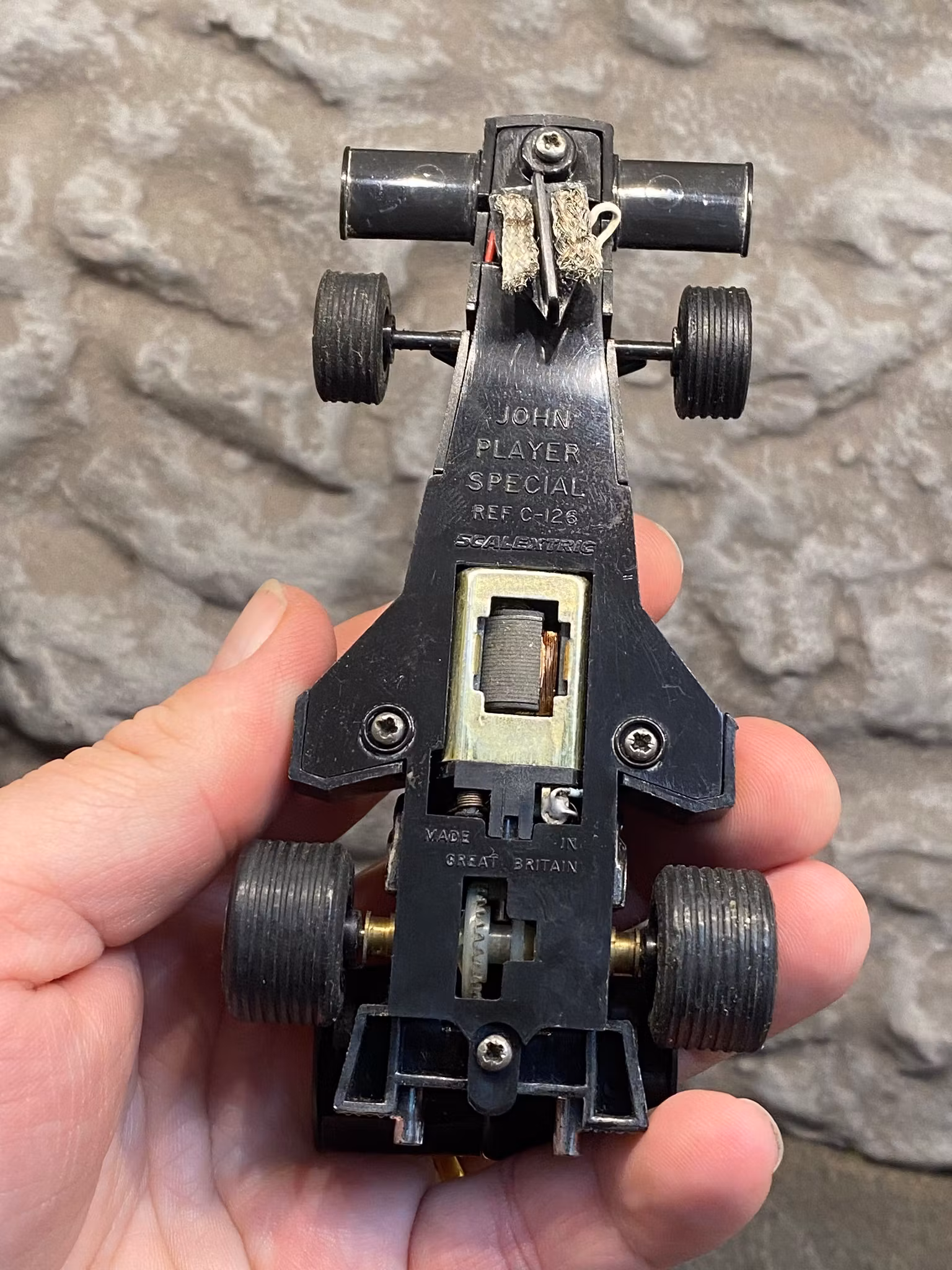 Skala 1/32 Used Analoge slotcar: Lotus "John Player Special" C125 fr Scalextric