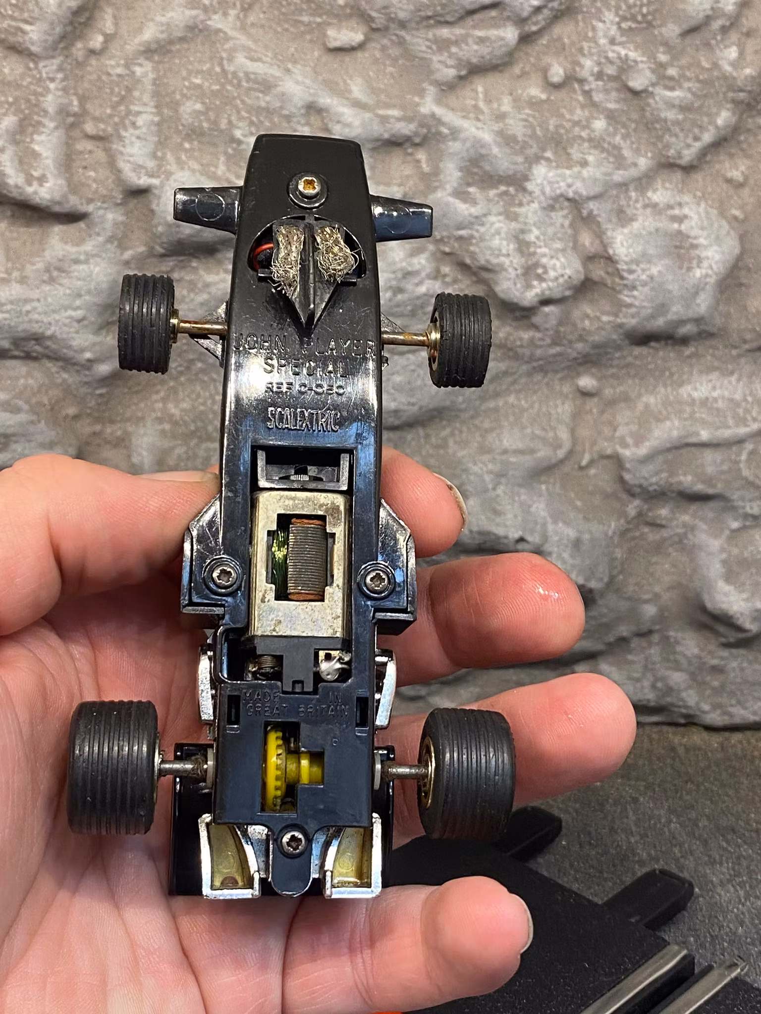 Skala 1/32 Used Analoge slotcar: Lotus "John Player Special" C050 fr Scalextric