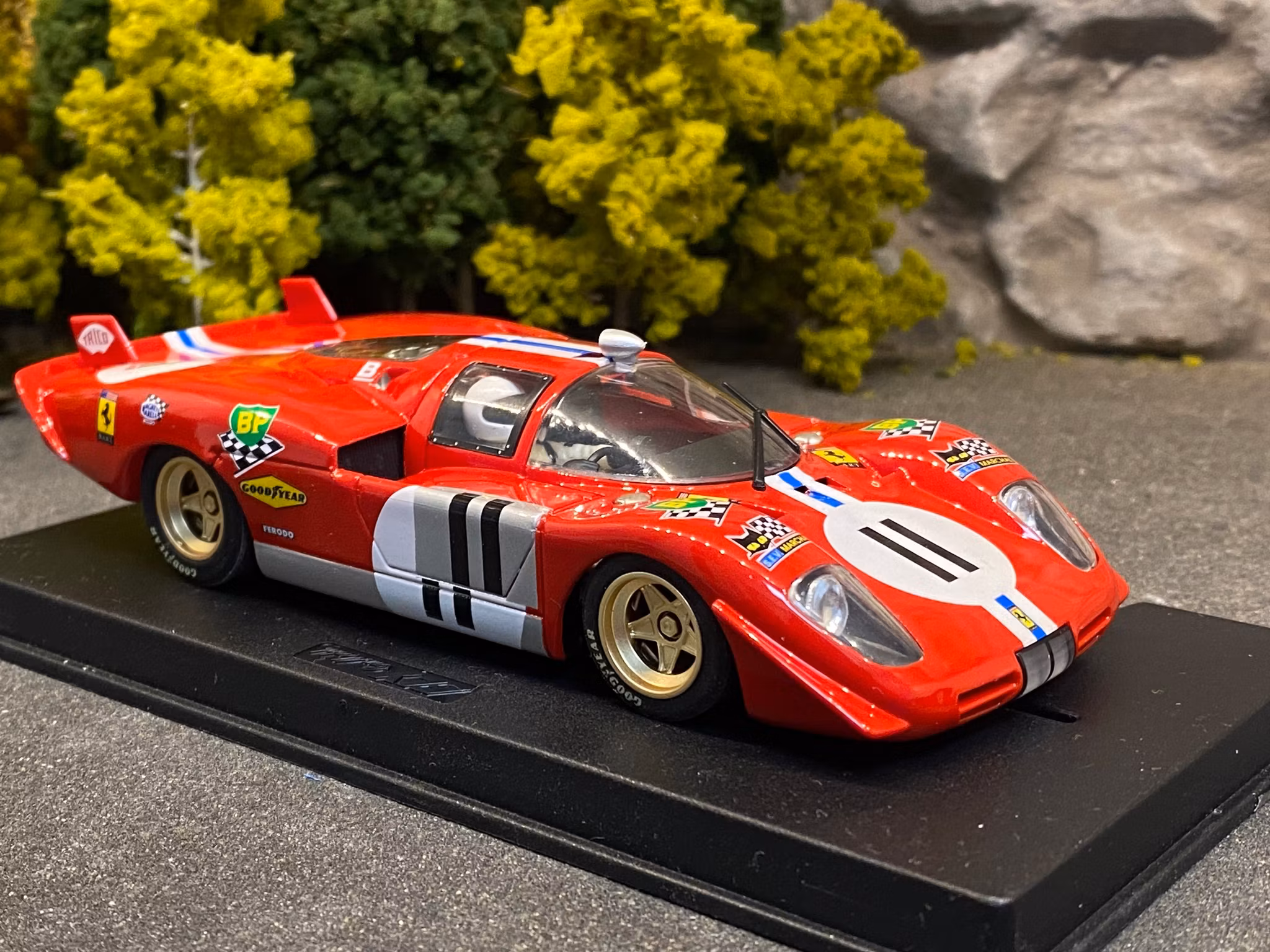 Scale 1/32 Analogue FLY slotcar: Ferrari 512 S Coda Lunga 24h Le Mans 1970