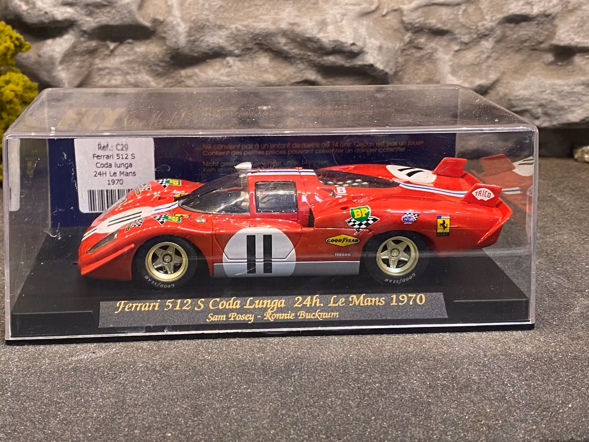 Scale 1/32 Analogue FLY slotcar: Ferrari 512 S Coda Lunga 24h Le Mans 1970