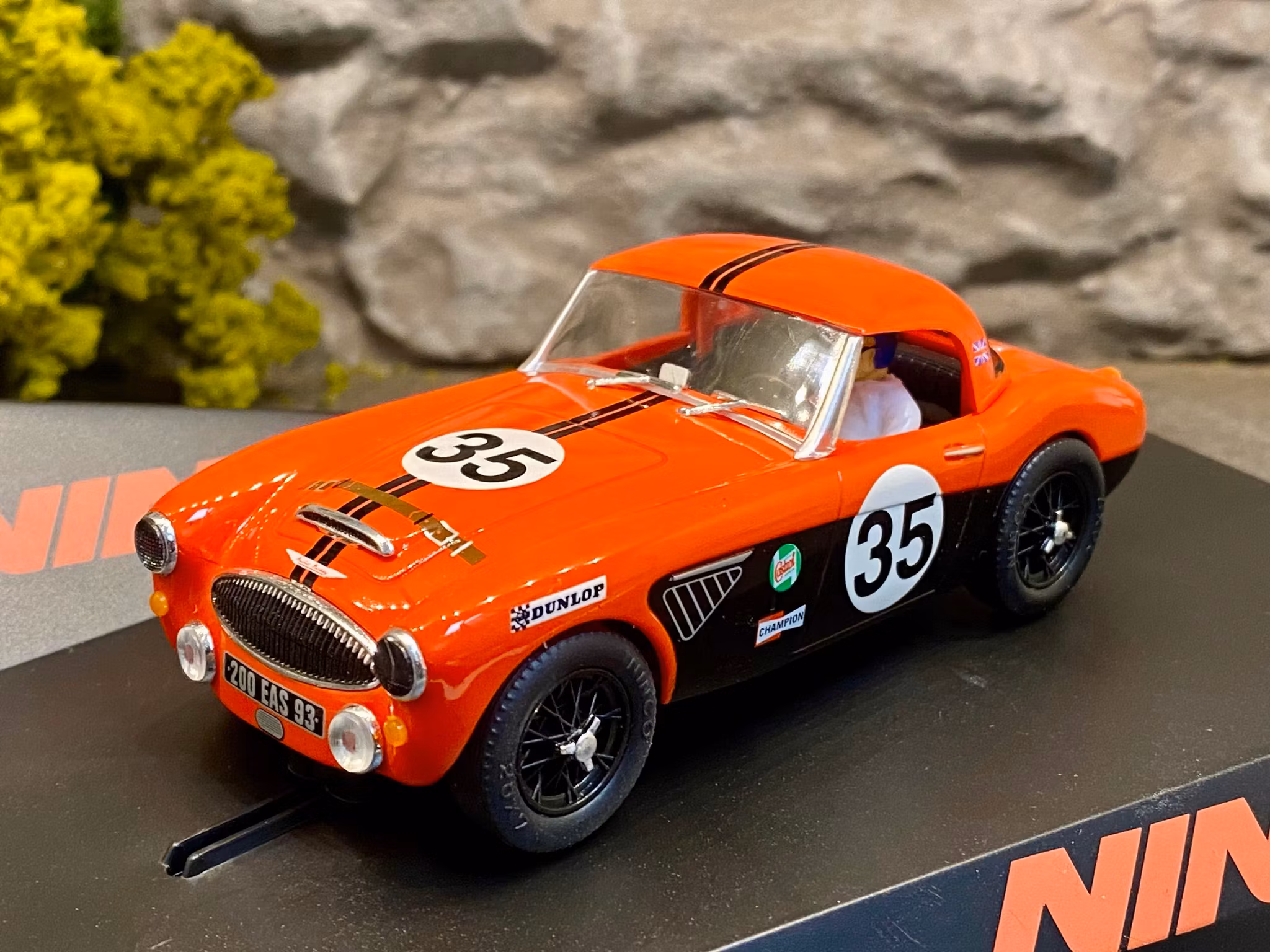 Skala 1/32 Begagnad/Used Analouge slotcar: Austin Healey - Sport Red fr Ninco
