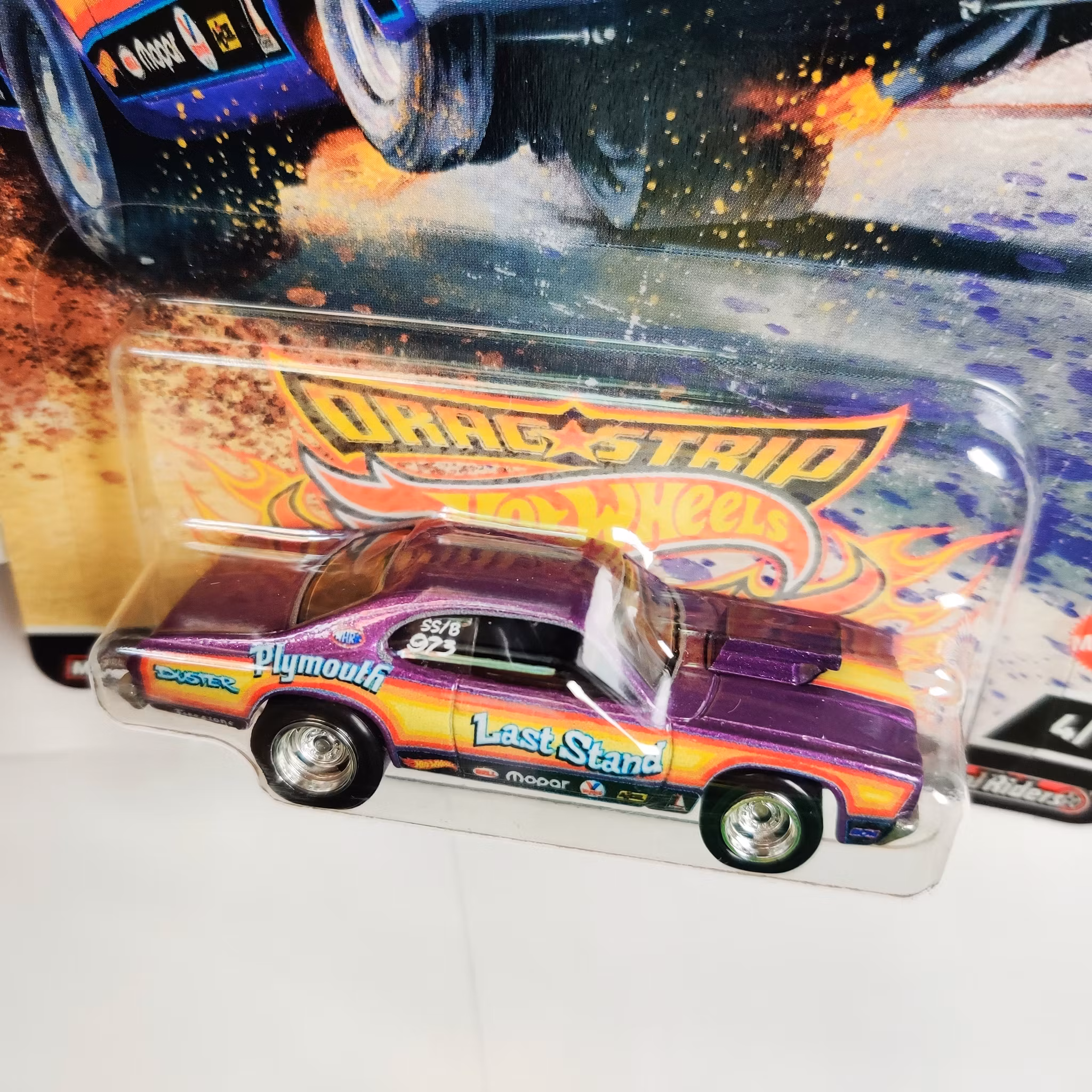 Skala 1/64 Hot Wheels Premium, Dragstrip, Plymouth Duster 73' "Last Stand"
