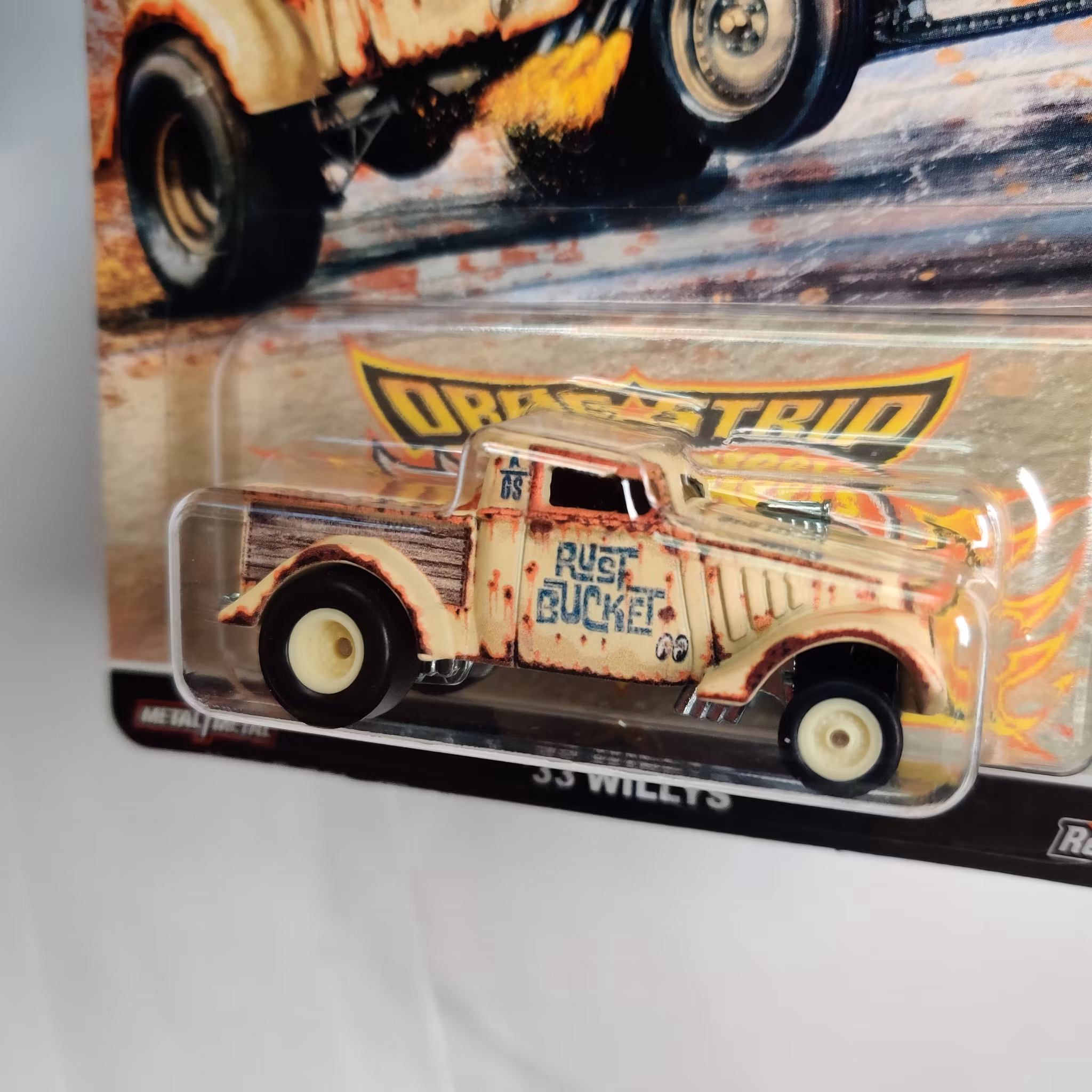 Skala 1/64 Hot Wheels Premium, Dragstrip, Willys 33' "Rust Bucket"