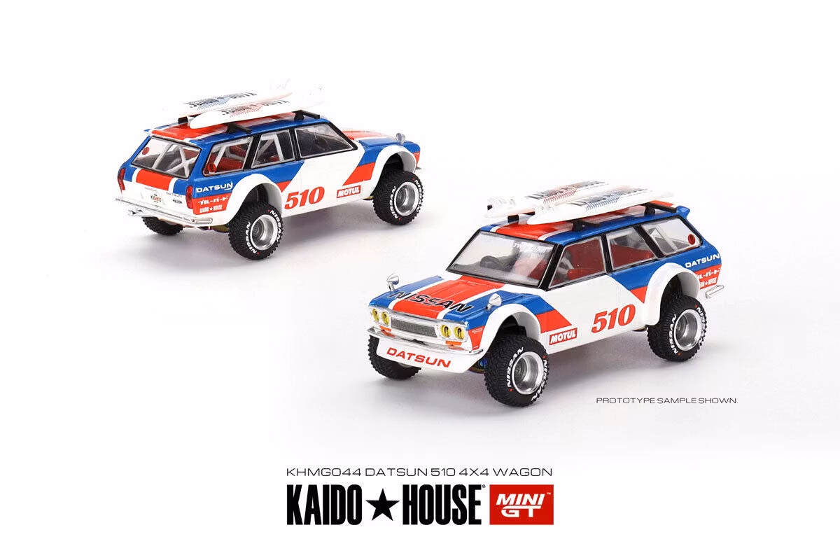 Skala 1/64 - Datsun 510 Wagon 4x4 (KHMG044) KAIDO fr MINI GT