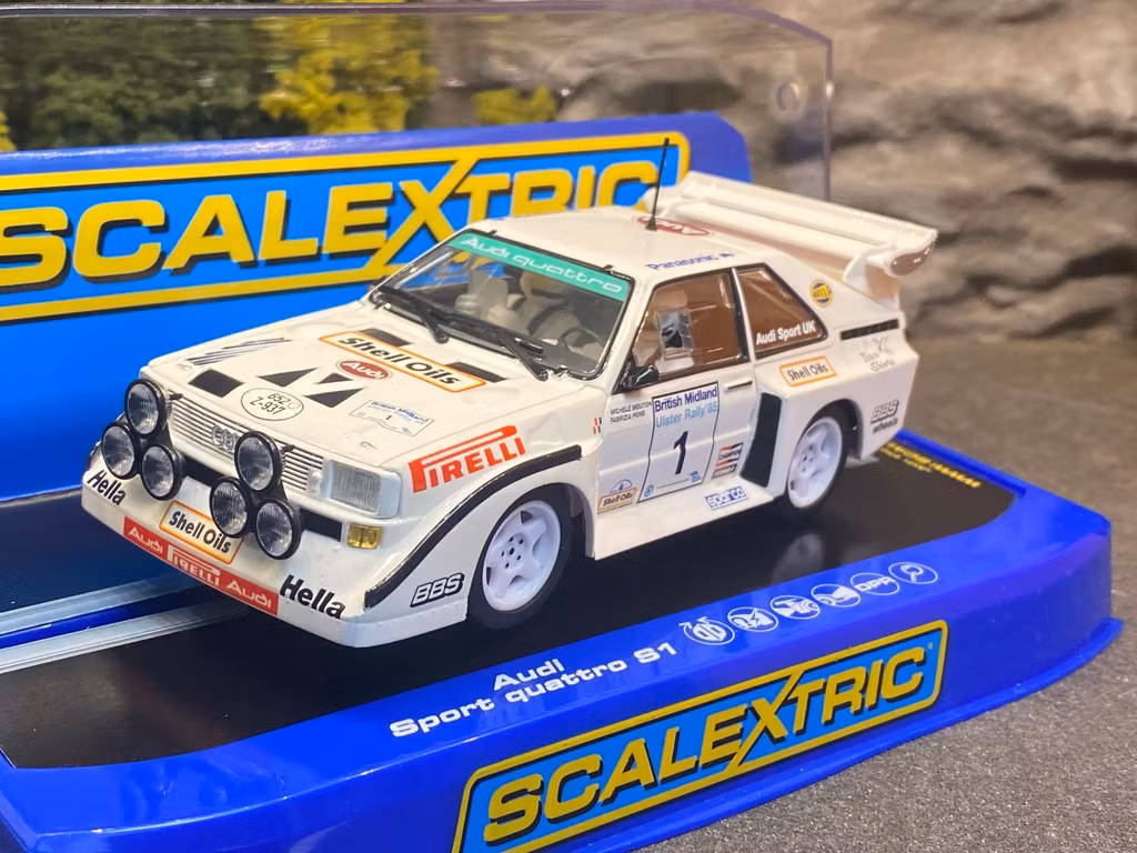 Skala 1/32 Audi Sport Quattro S2 1985 Rally Ulster Michéle Mouton/F.Pons f Scalextric