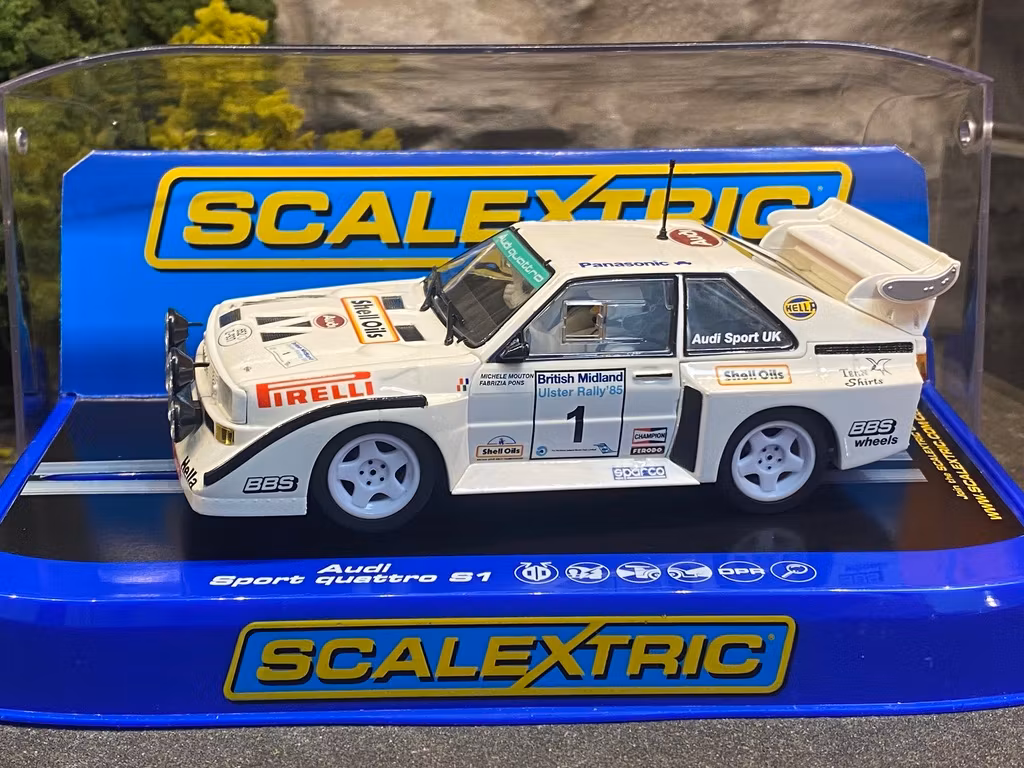 Skala 1/32 Audi Sport Quattro S2 1985 Rally Ulster Michéle Mouton/F.Pons f Scalextric
