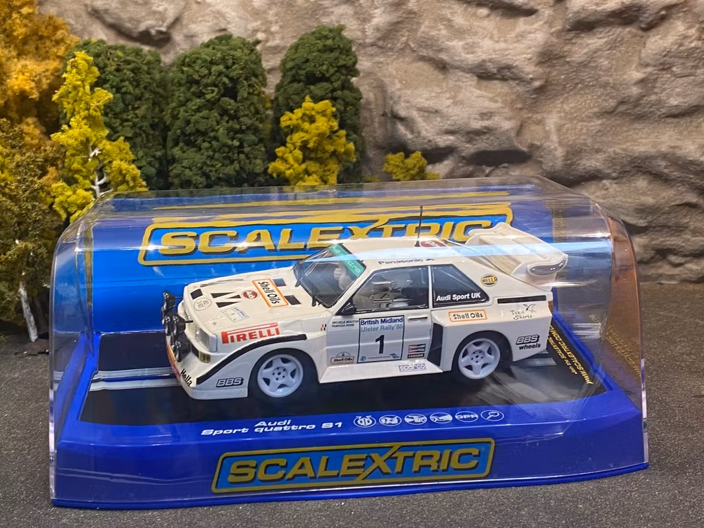 Skala 1/32 Audi Sport Quattro S2 1985 Rally Ulster Michéle Mouton/F.Pons f Scalextric