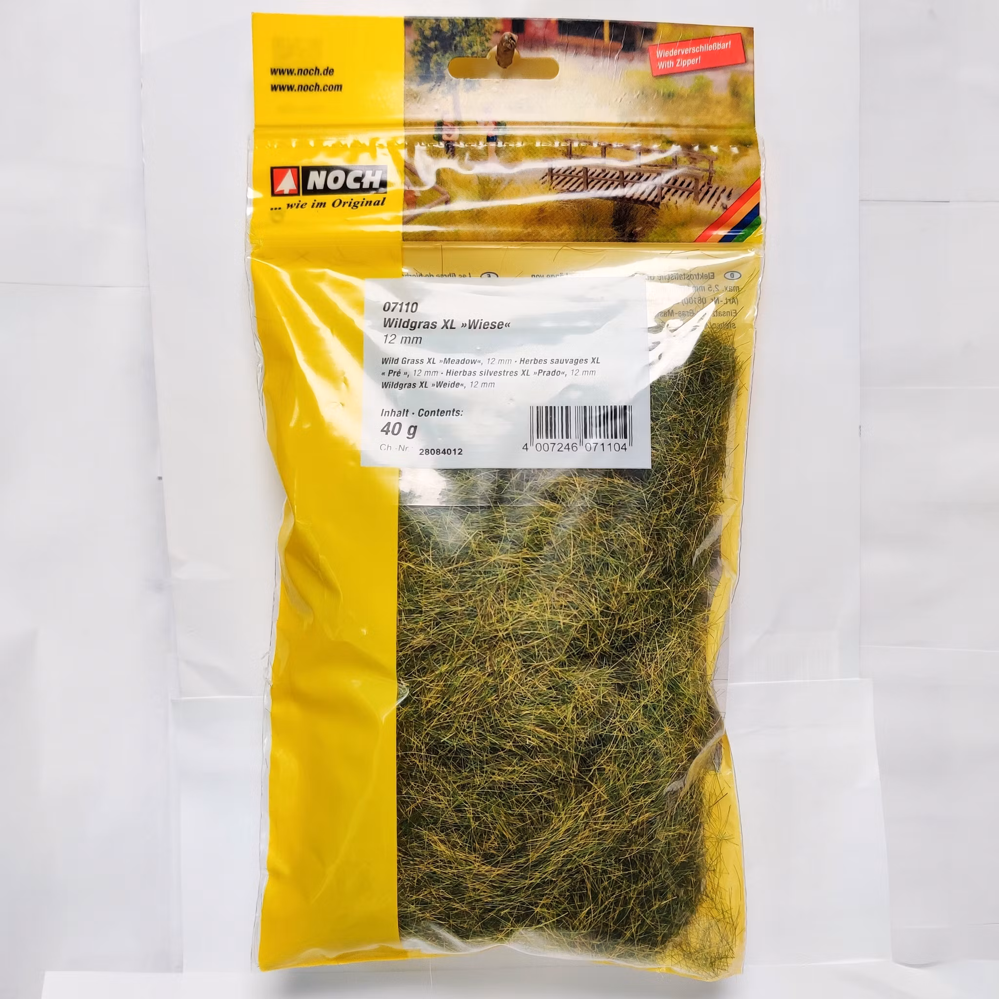 NOCH 07110 Strömaterial Vildgräs XL äng 12mm/Scatter Wild grass XL Meadow 12mm 40 gram