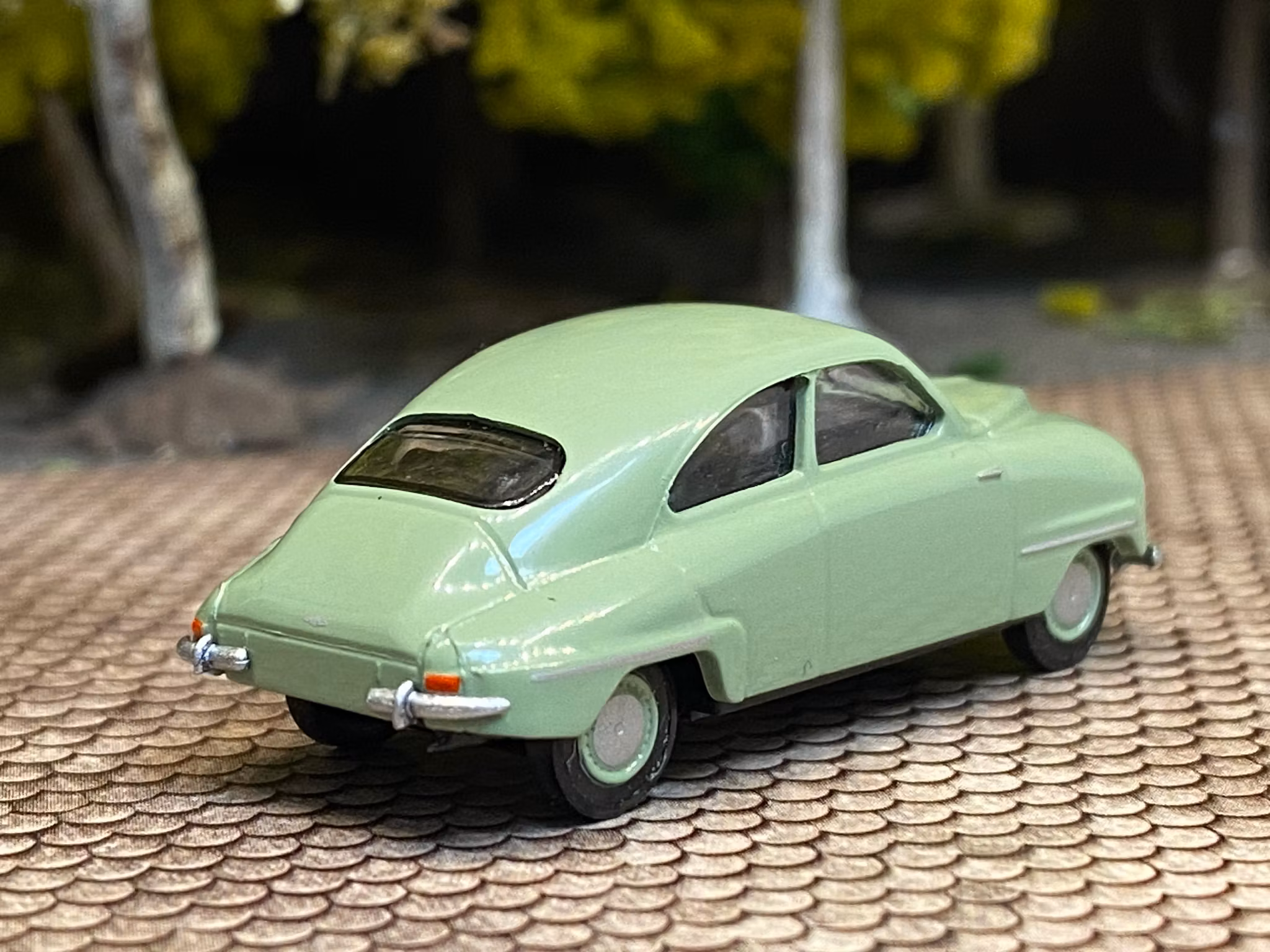 Skala 1/87 H0 - SAAB 92, Light green fr Brekina